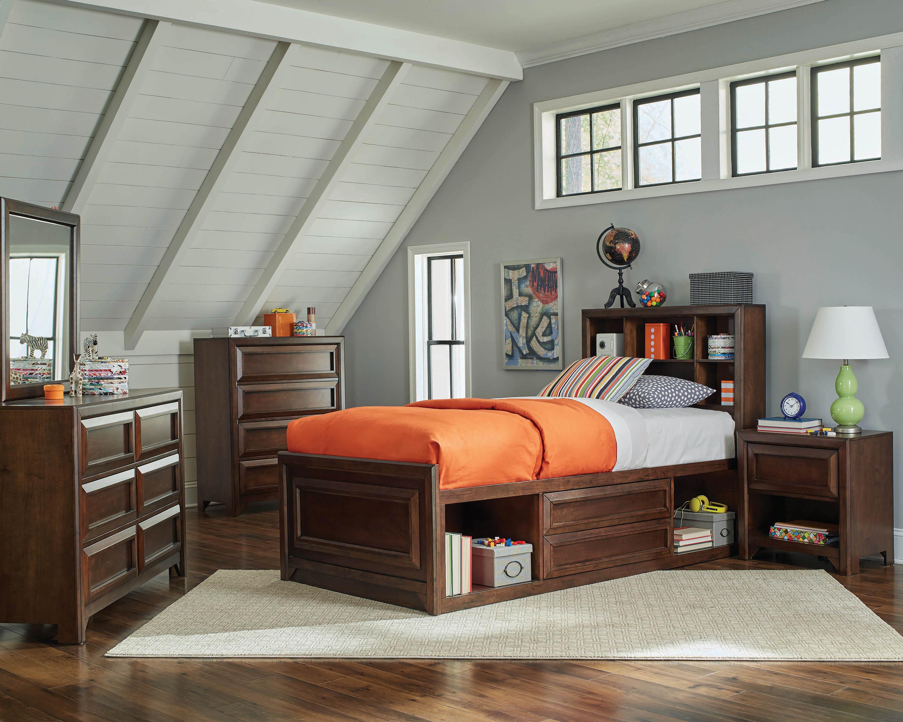 Transitional Storage Bed Greenough 400820T in Brown 