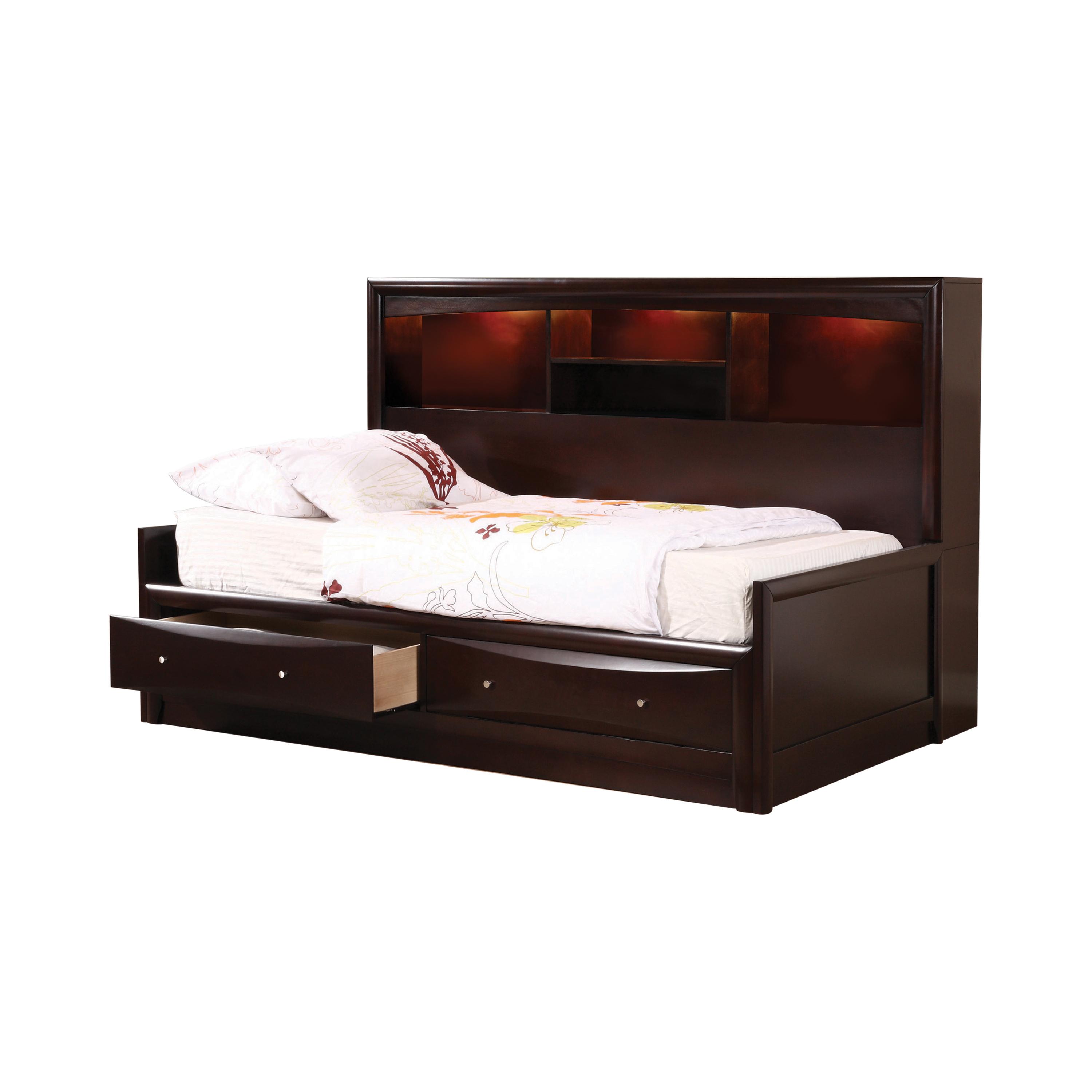 Transitional Bed 400410T Phoenix 400410T in Cappuccino 