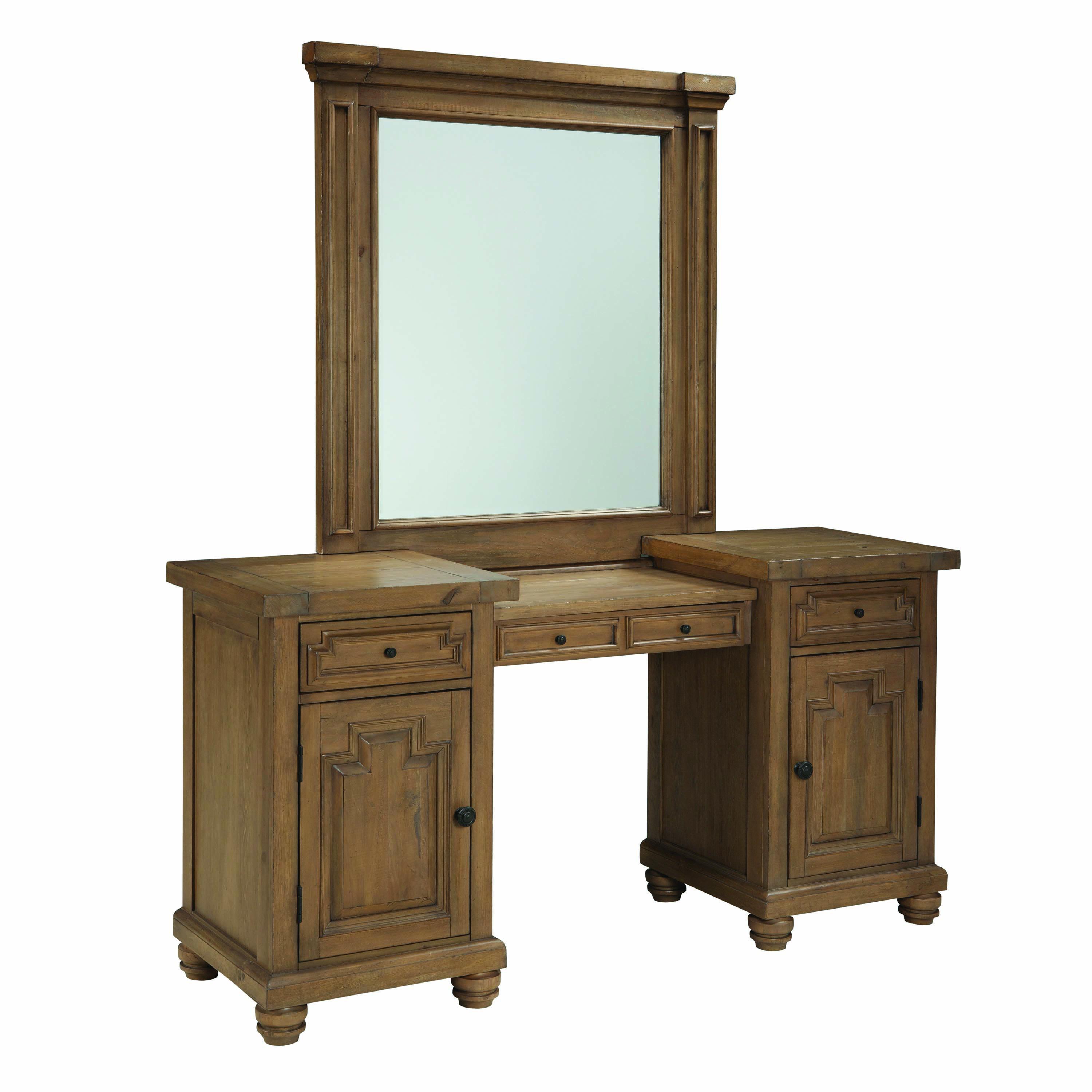 

    
Transitional Brown Wood Vanity desk Florence by Coaster
