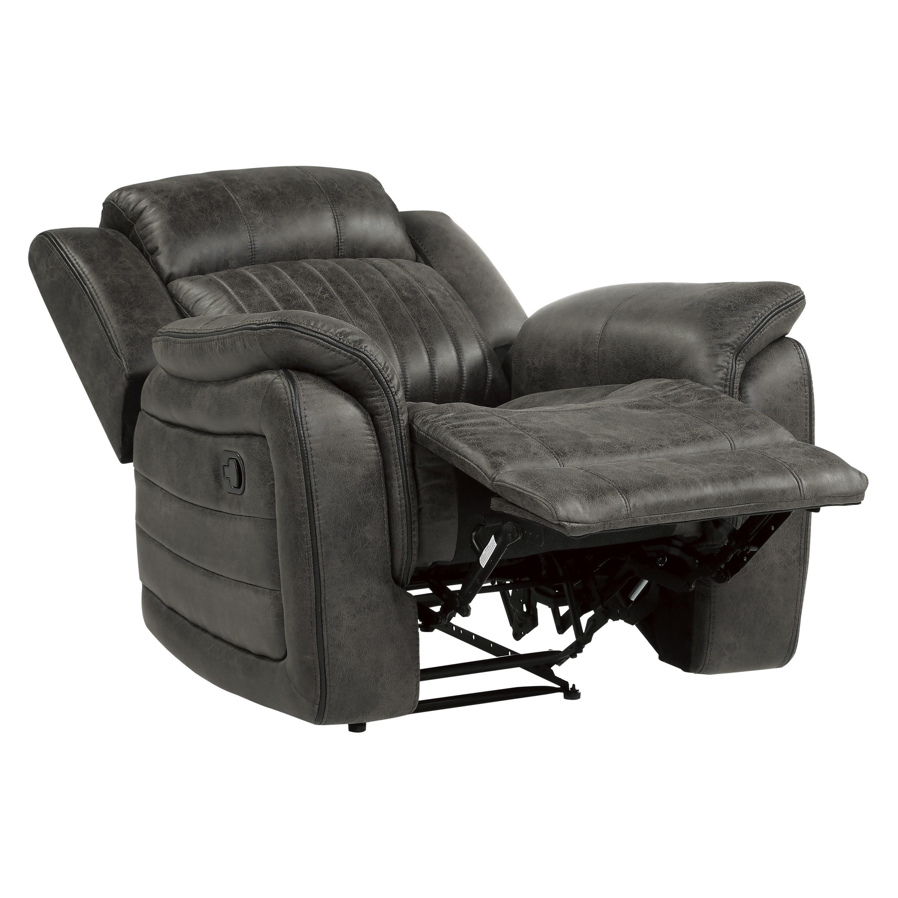 

    
Homelegance 9479BRG-1 Centeroak Reclining Chair Gray 9479BRG-1
