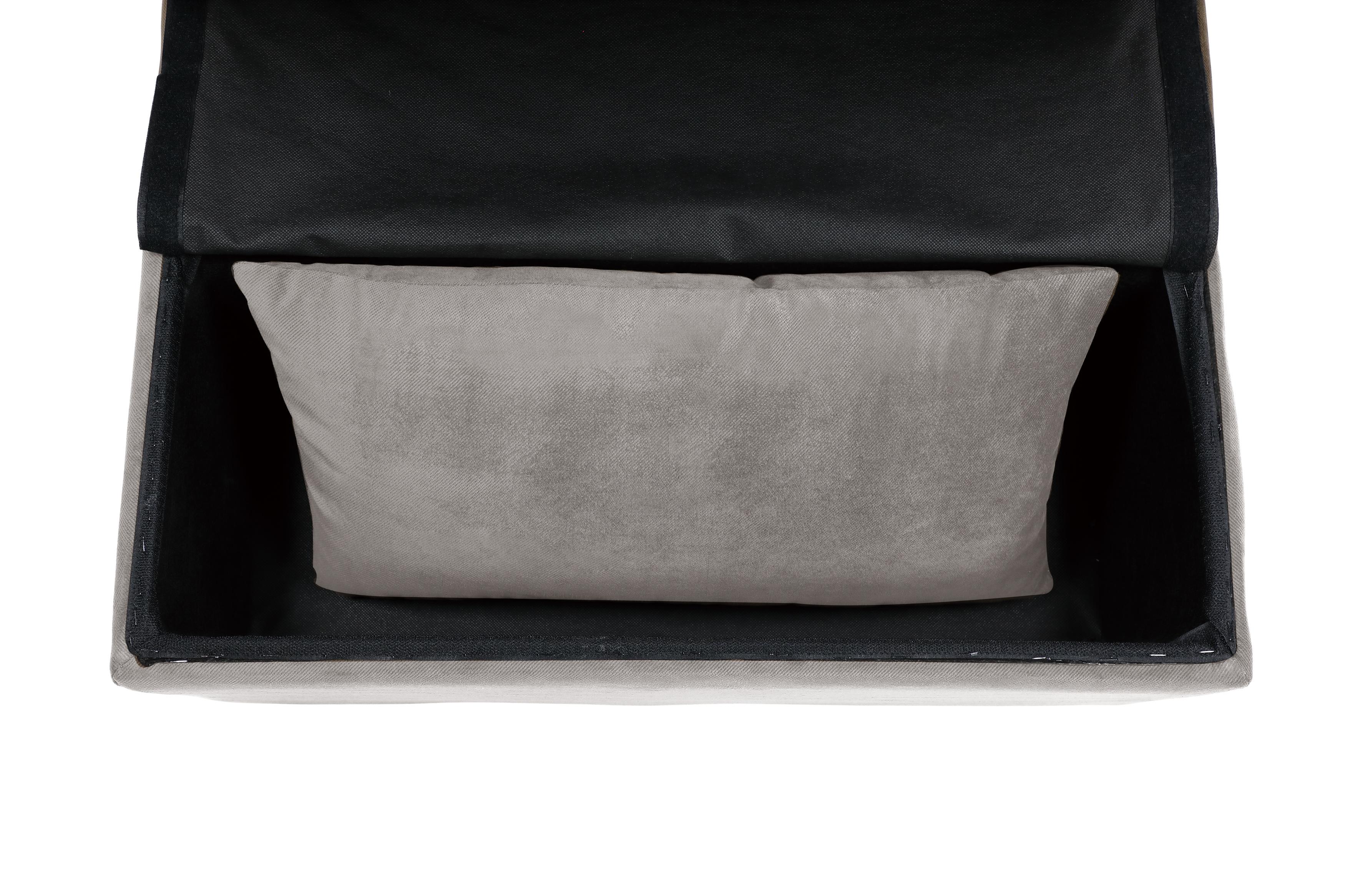 

    
Transitional Brownish Gray Velvet Storage Bench Homelegance 4615-F4 Garrell
