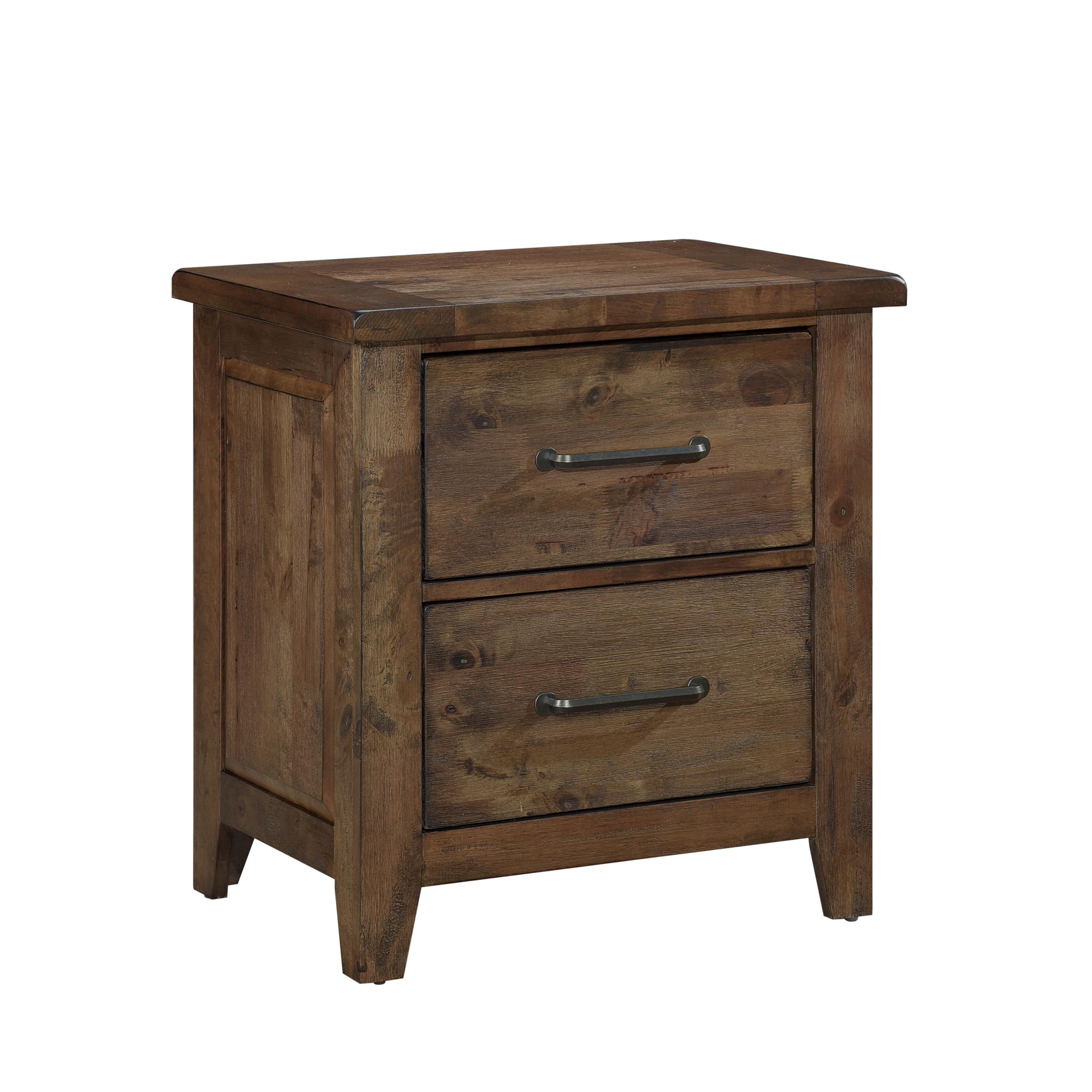 Transitional Nightstand 1957-4 Jerrick 1957-4 in Brown 