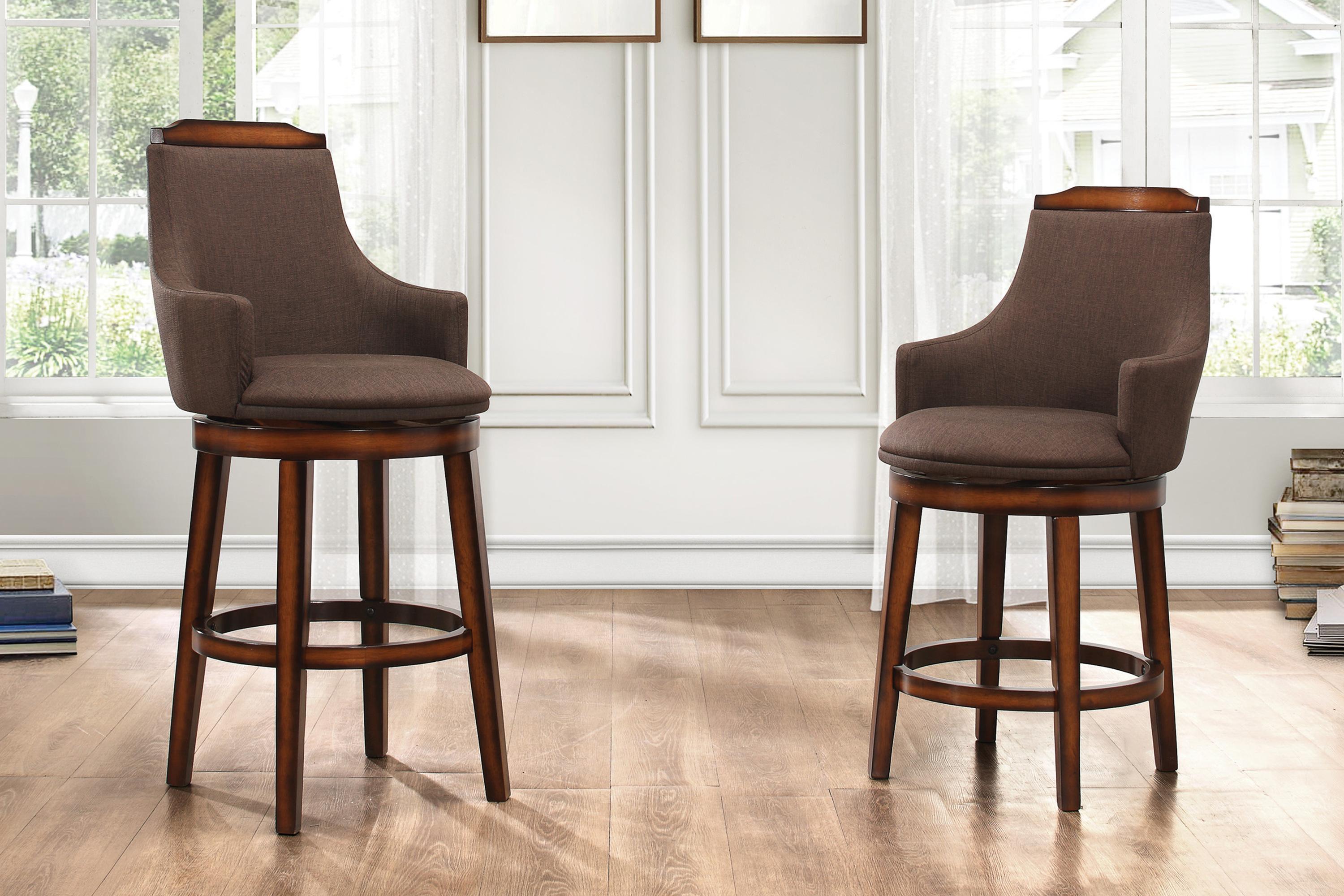 

    
5447-24FAS Transitional Burnished Oak & Chocolate Wood 24" Counter Height Chair Set 2pcs Homelegance 5447-24S Bayshore
