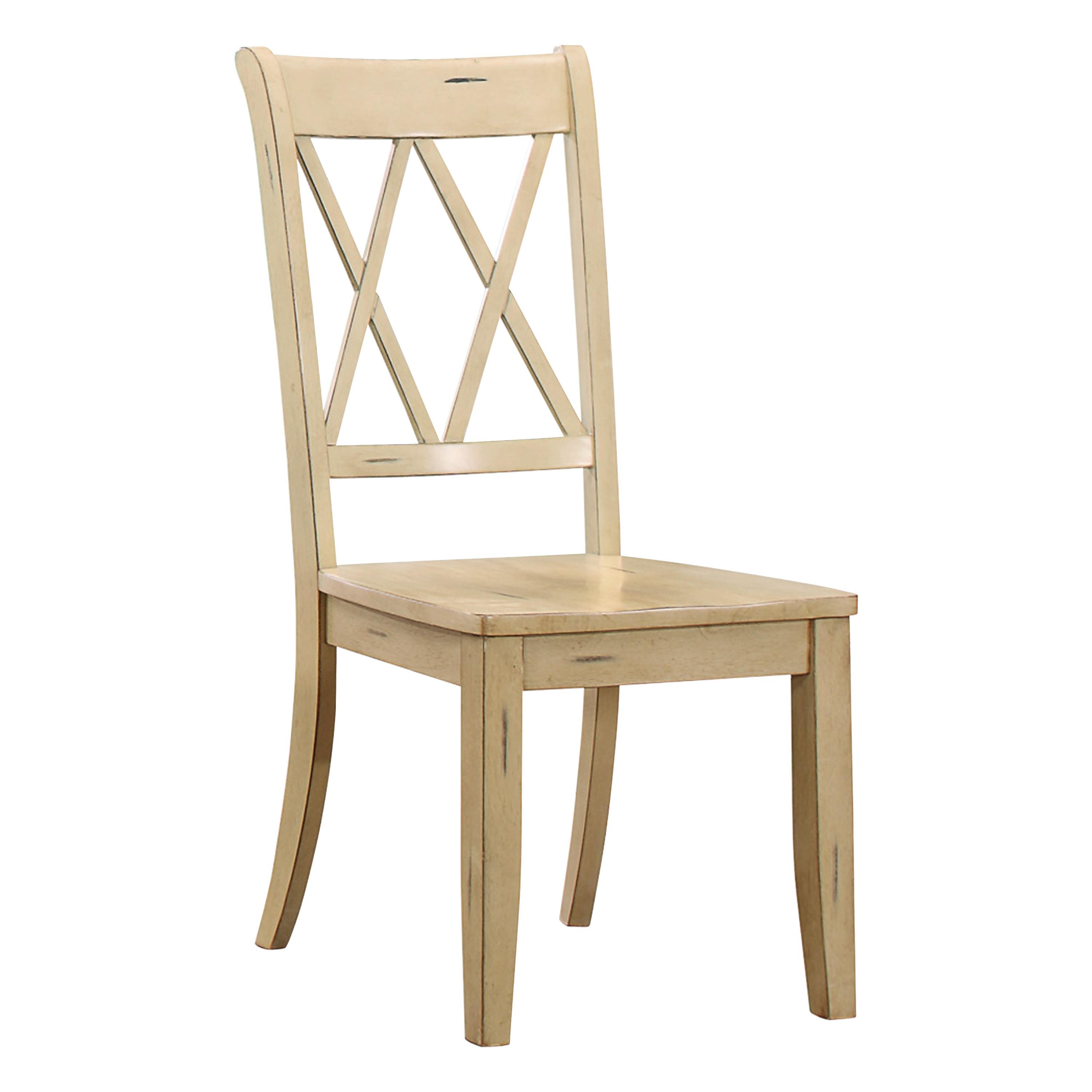 

    
Transitional Buttermilk Wood Side Chair Set 2pcs Homelegance 5516BMS Janina
