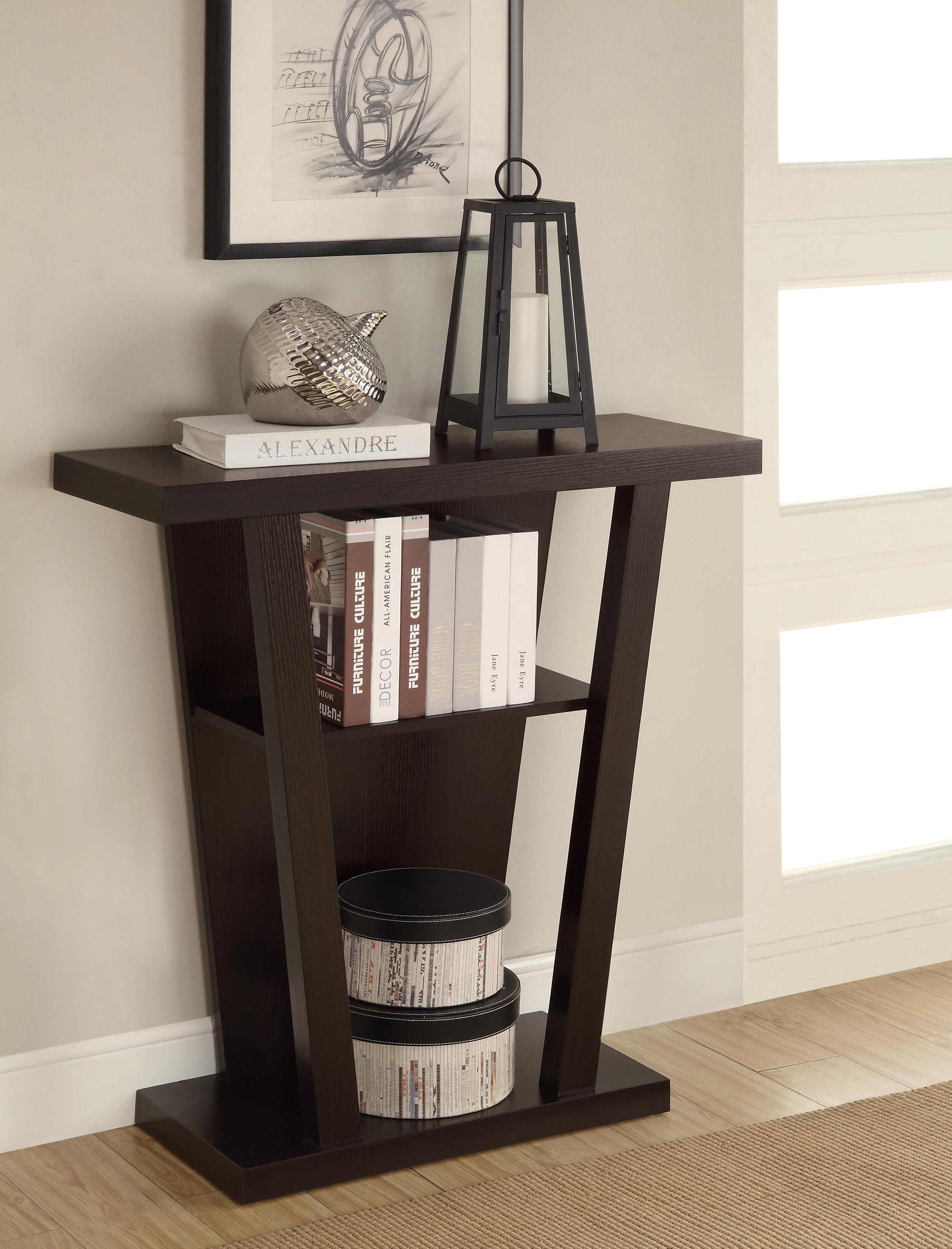 

    
Transitional Cappuccino Engineered Veneer Console Table Coaster 950136
