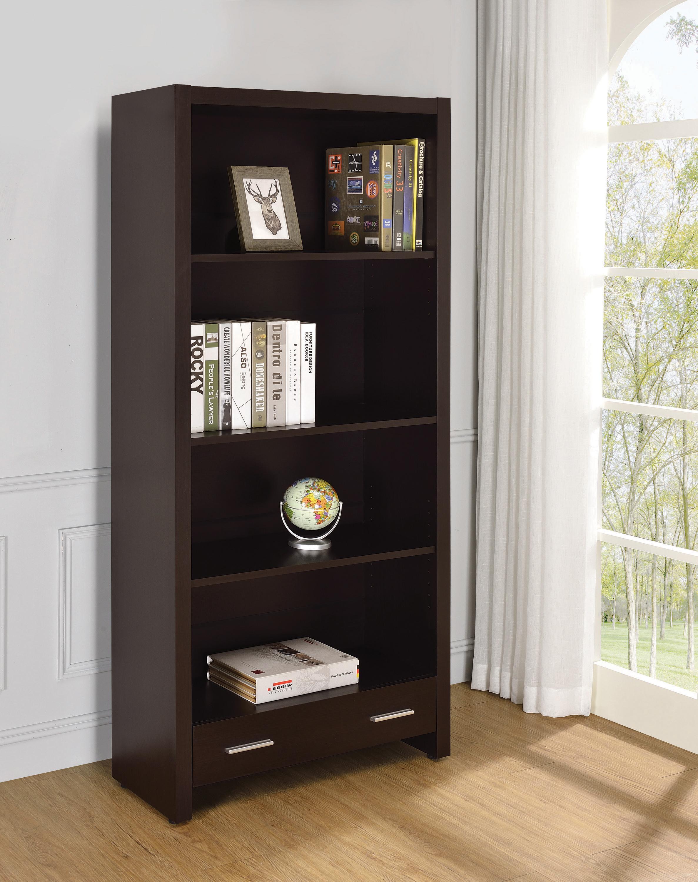 

    
800905 Transitional Cappuccino Solid Wood Bookcase Coaster 800905 Skylar
