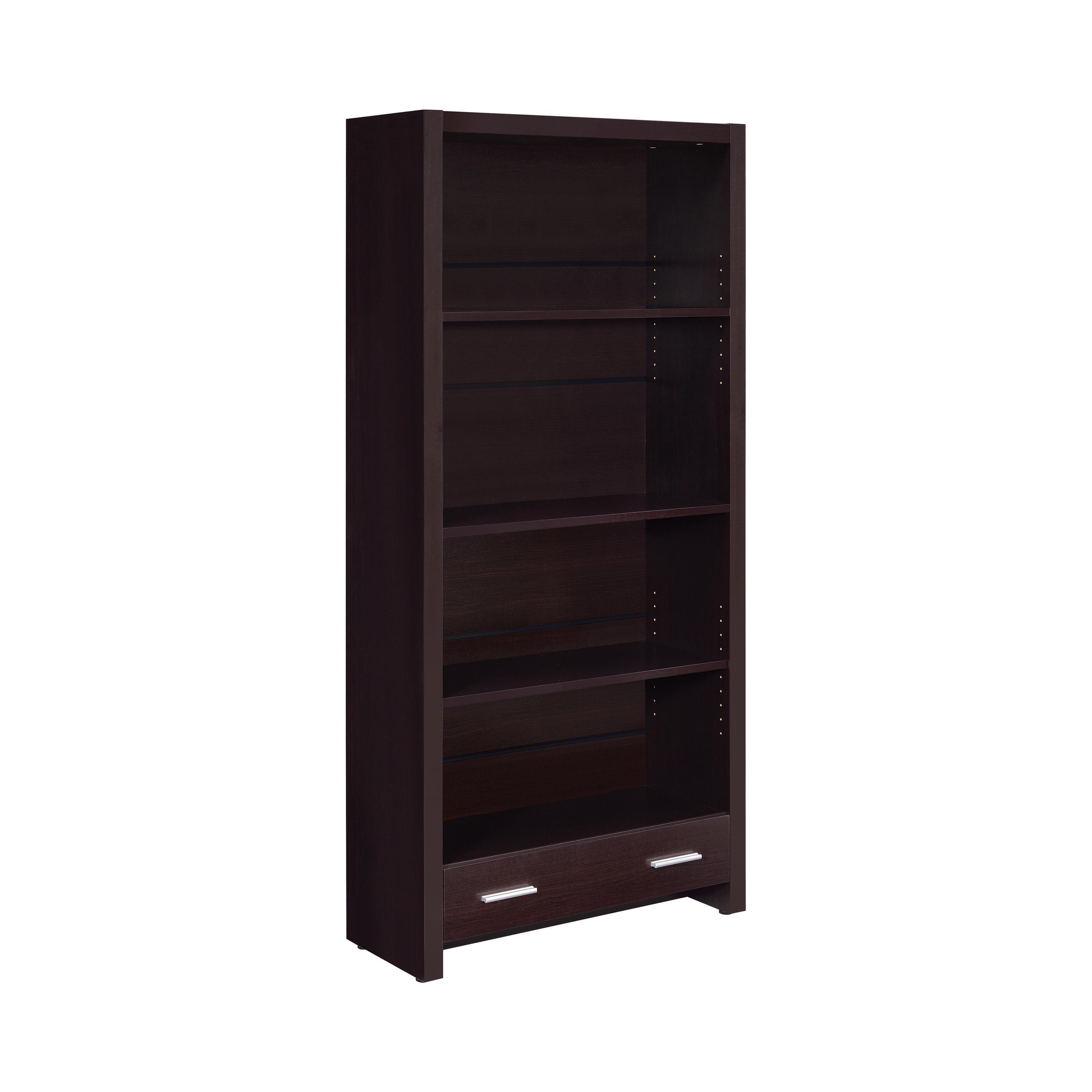 

    
Transitional Cappuccino Solid Wood Bookcase Coaster 800905 Skylar
