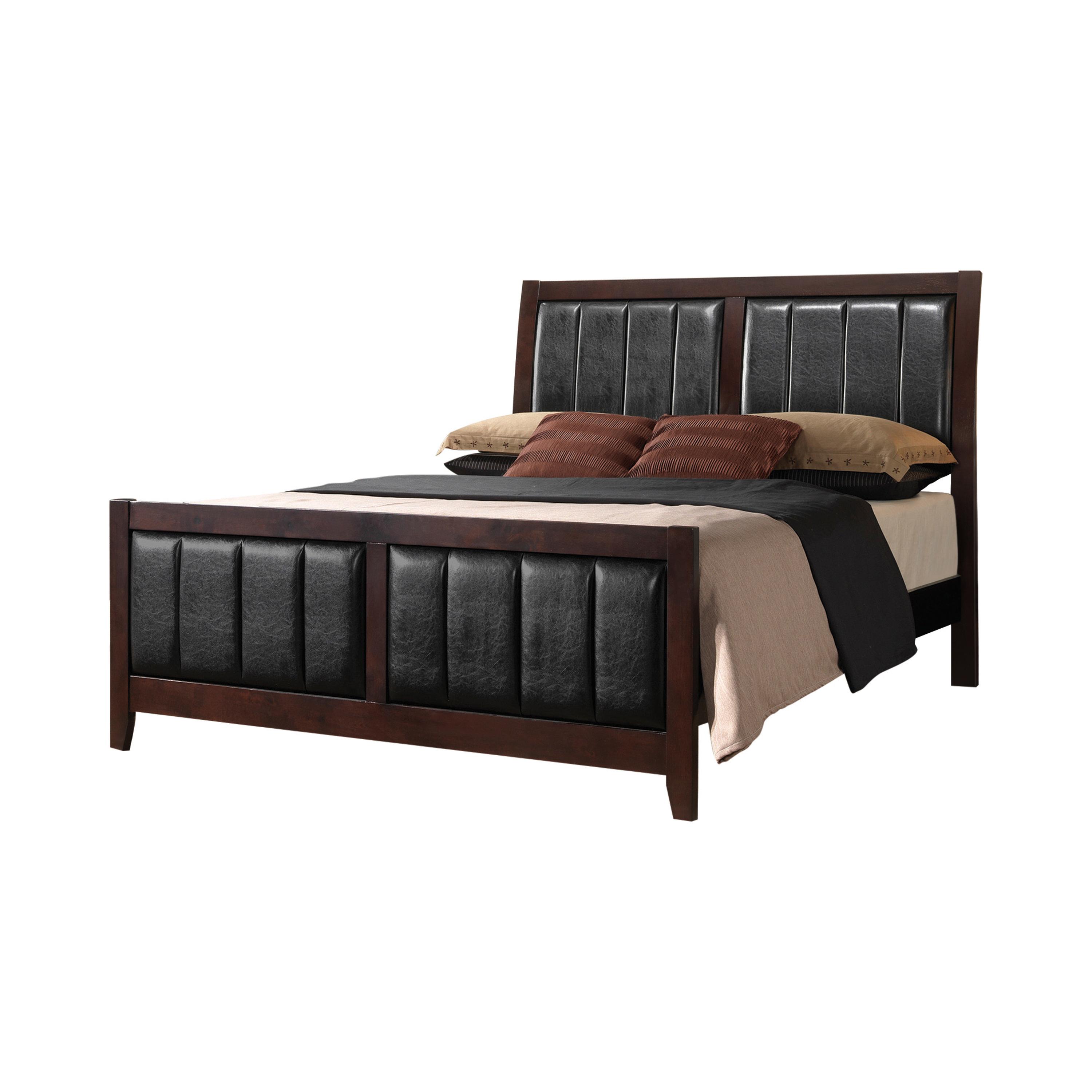 

    
Transitional Cappuccino Wood CAL Bed Coaster 202091KW Carlton
