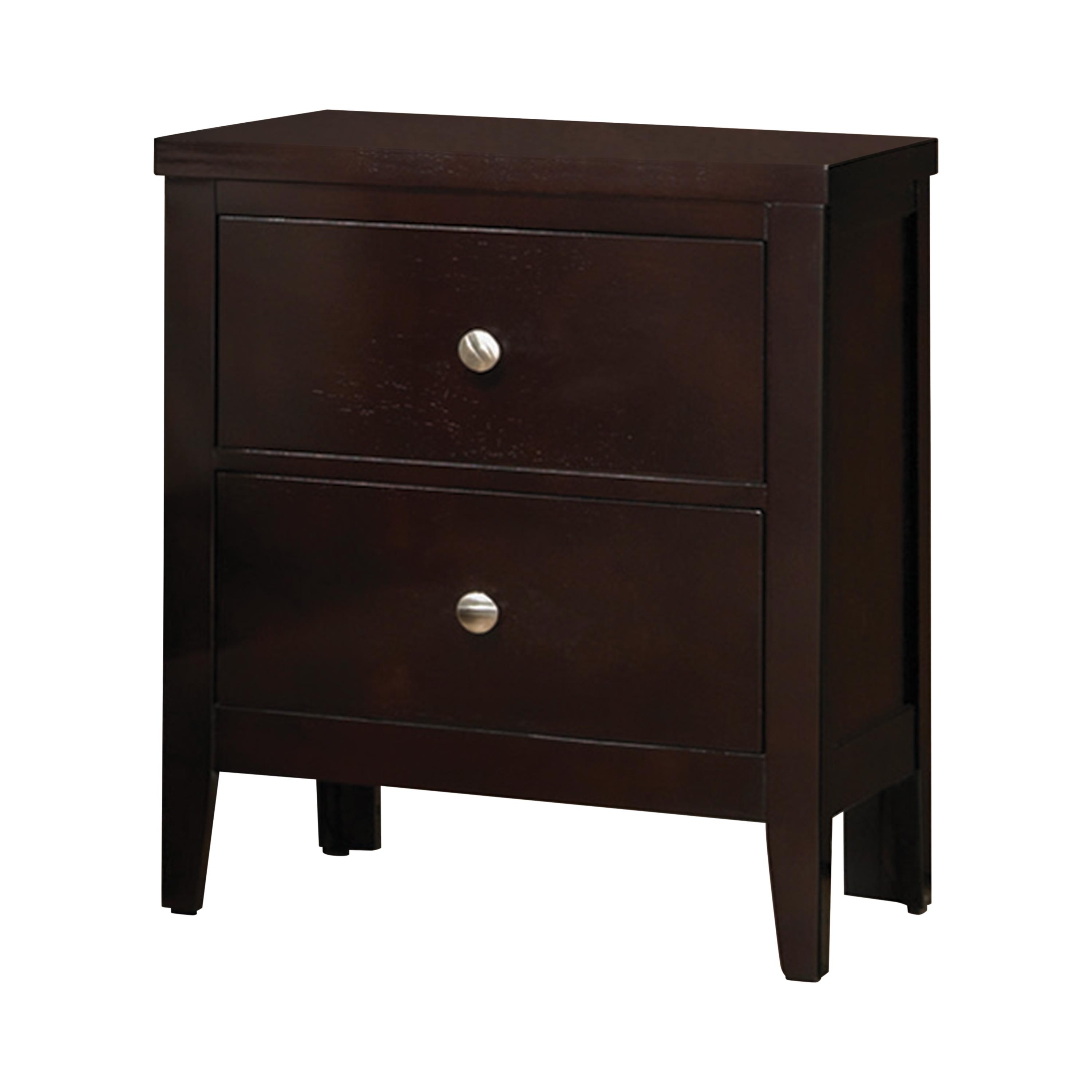 Transitional Nightstand 202092 Carlton 202092 in Cappuccino 