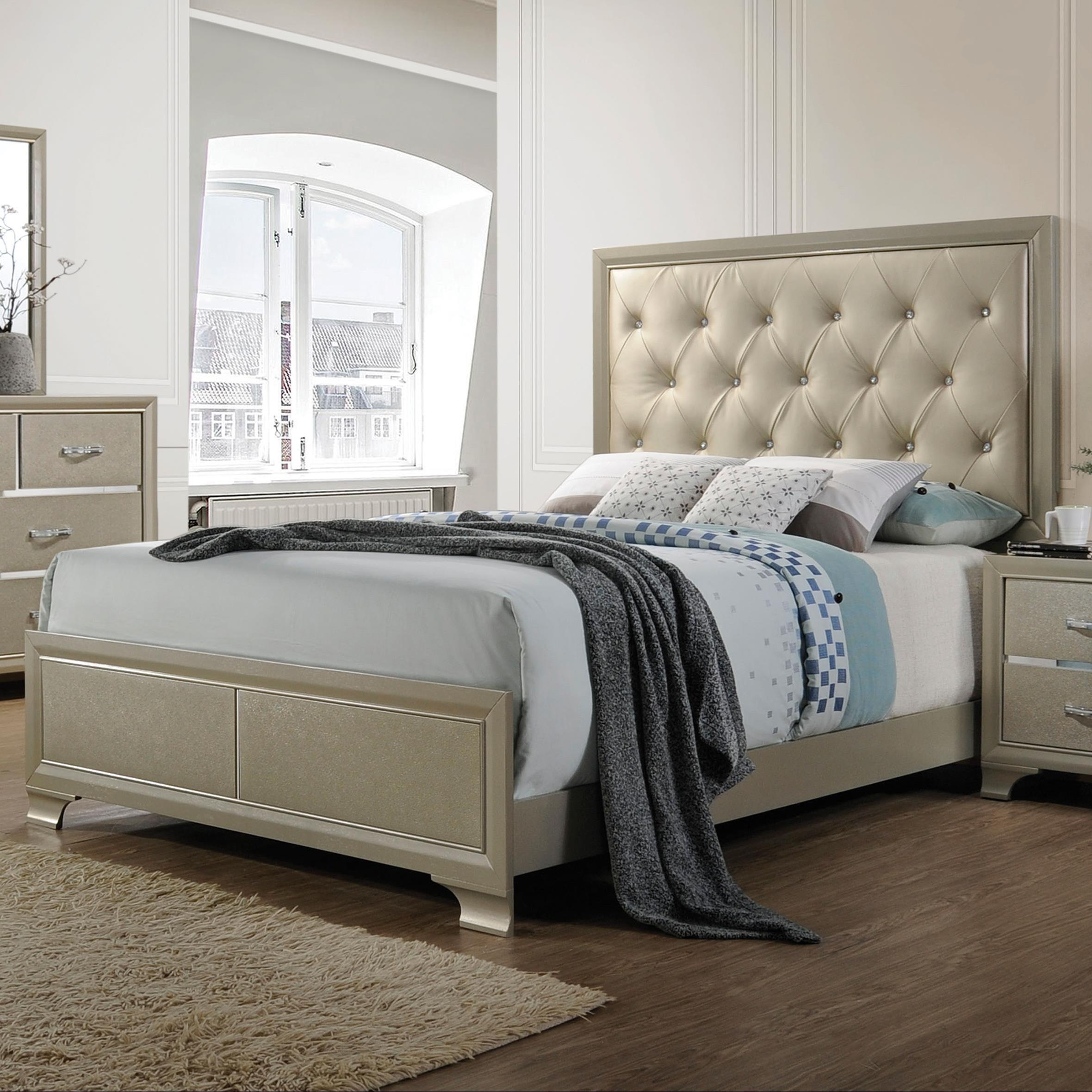 

                    
Acme Furniture Carine-26240Q Panel Bedroom Set Champagne Polyurethane Purchase 
