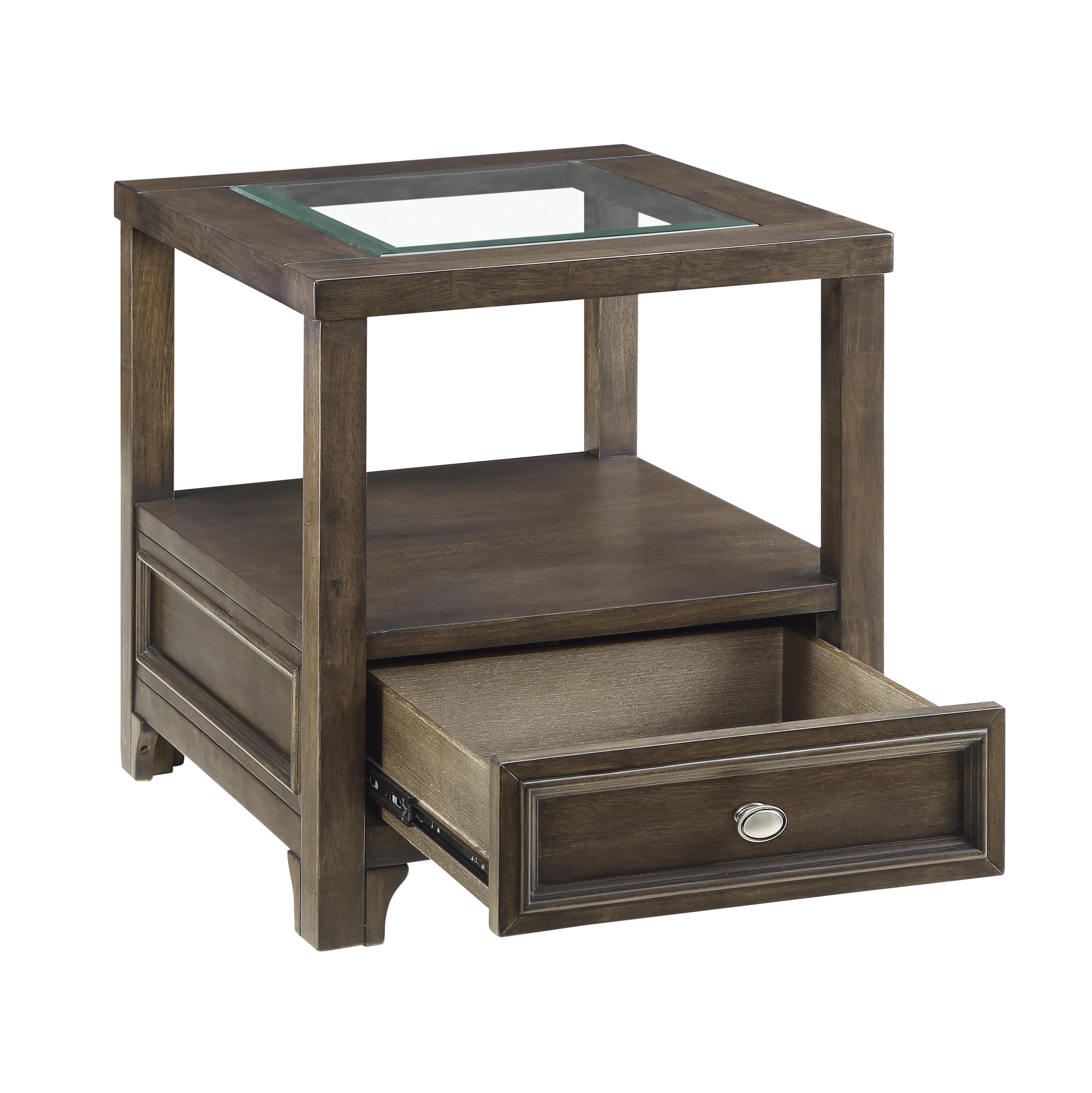 

    
3624-2PC Transitional Charcoal Brown Wood Occasional Table Set 2pcs Homelegance 3624 Auburn
