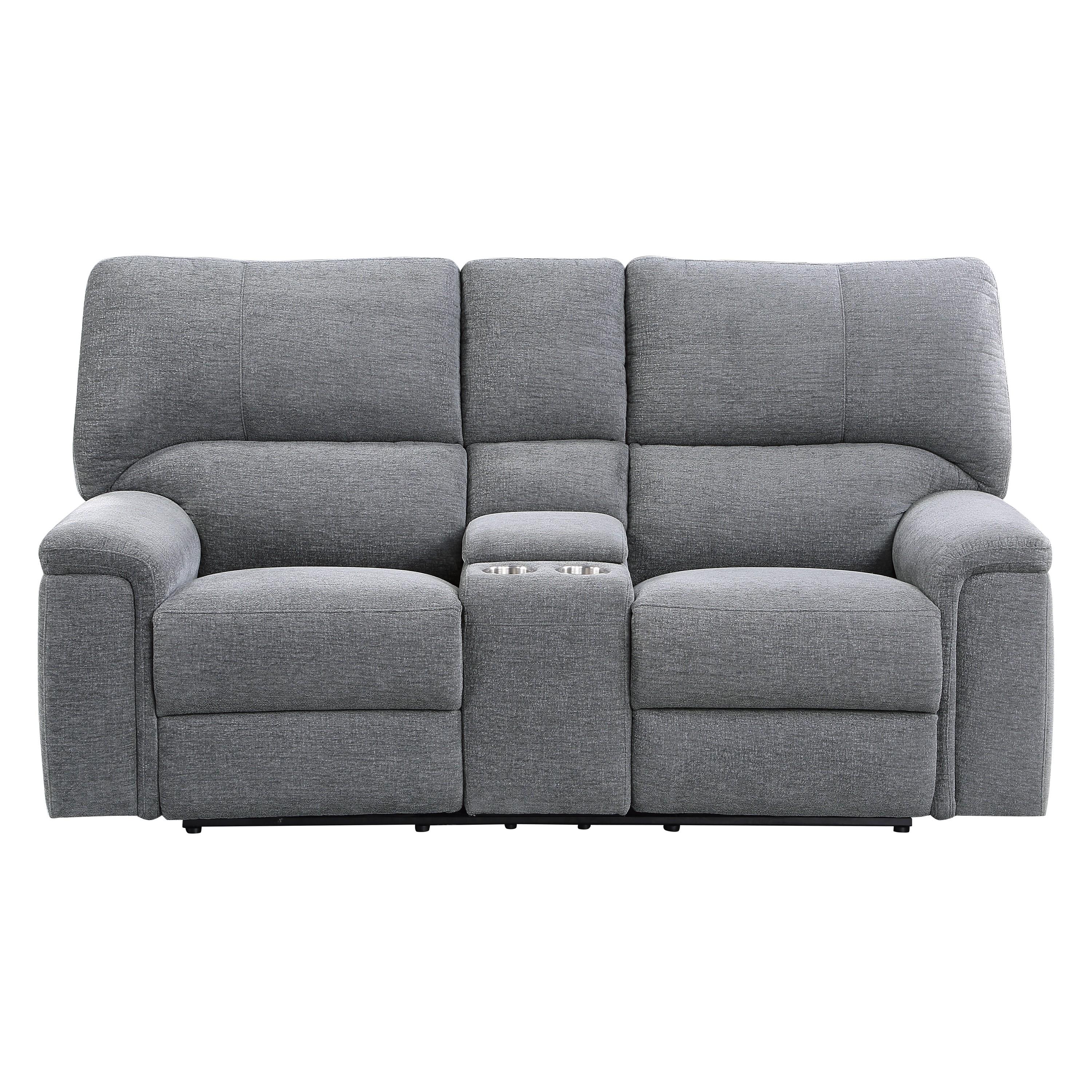 Transitional Power Reclining Loveseat 9413CC-2PWH Dickinson 9413CC-2PWH in Charcoal Chenille