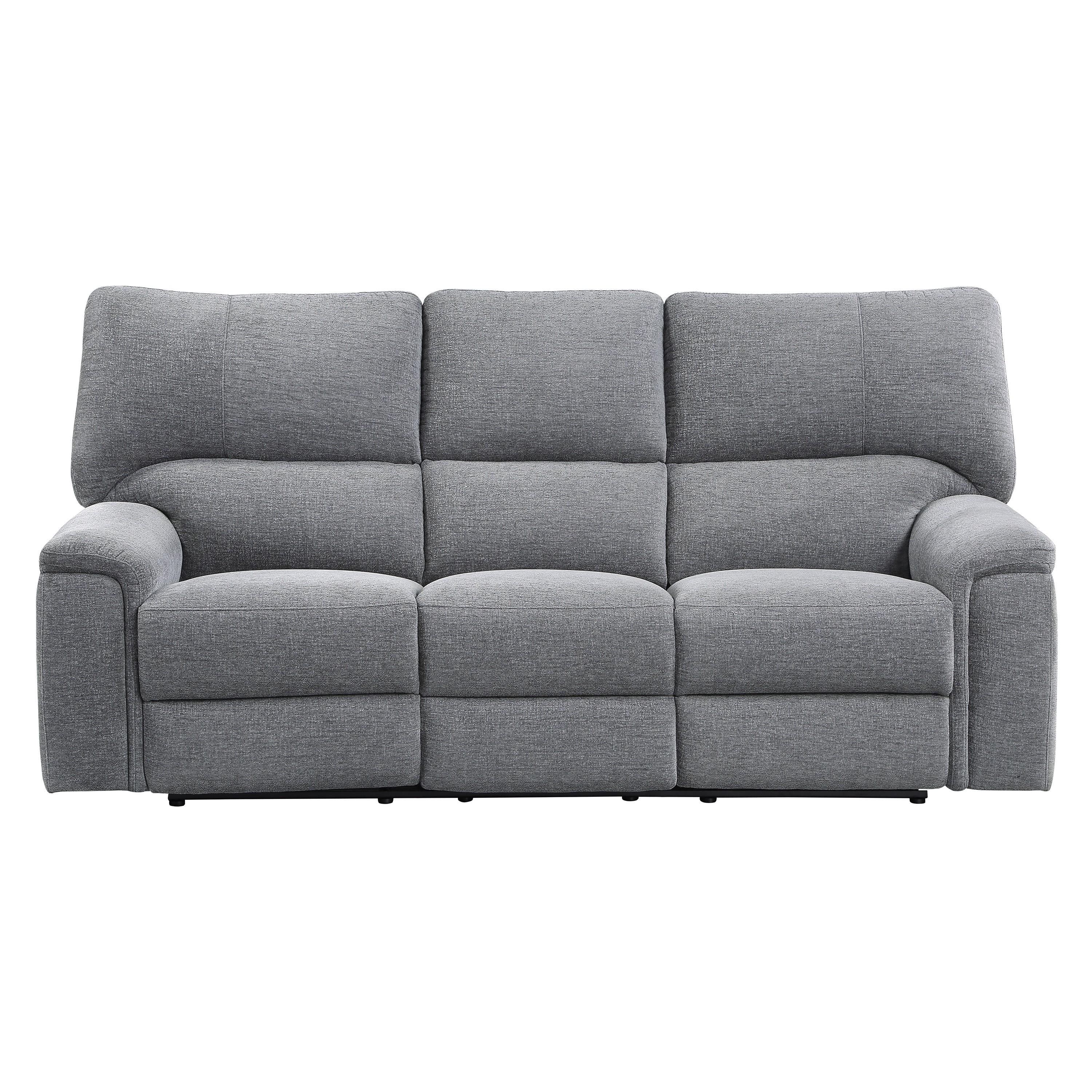 

    
Transitional Charcoal Chenille Reclining Sofa Set 2pcs Homelegance 9413CC Dickinson
