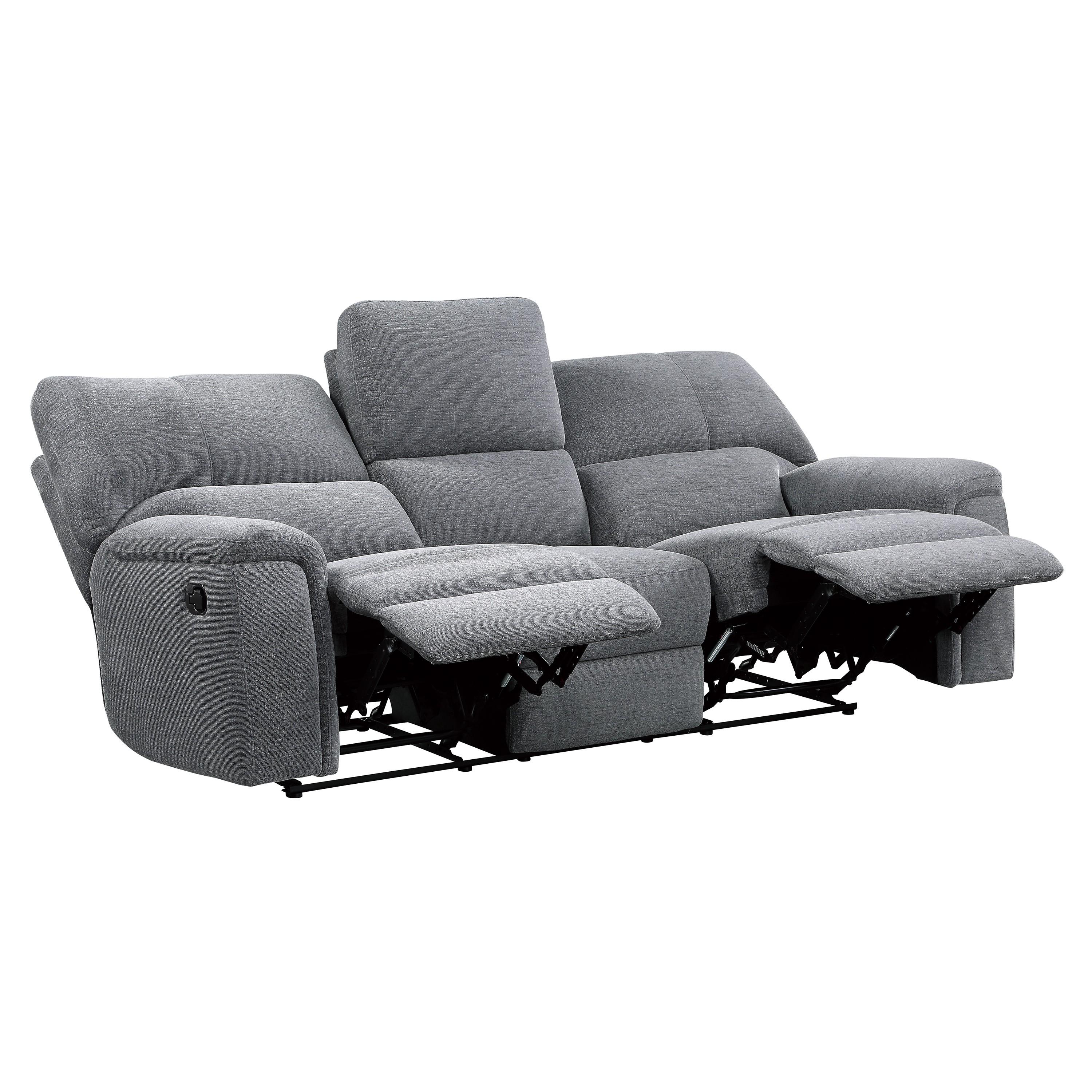 

                    
Homelegance 9413CC-2PC Dickinson Reclining Sofa Set Charcoal Chenille Purchase 
