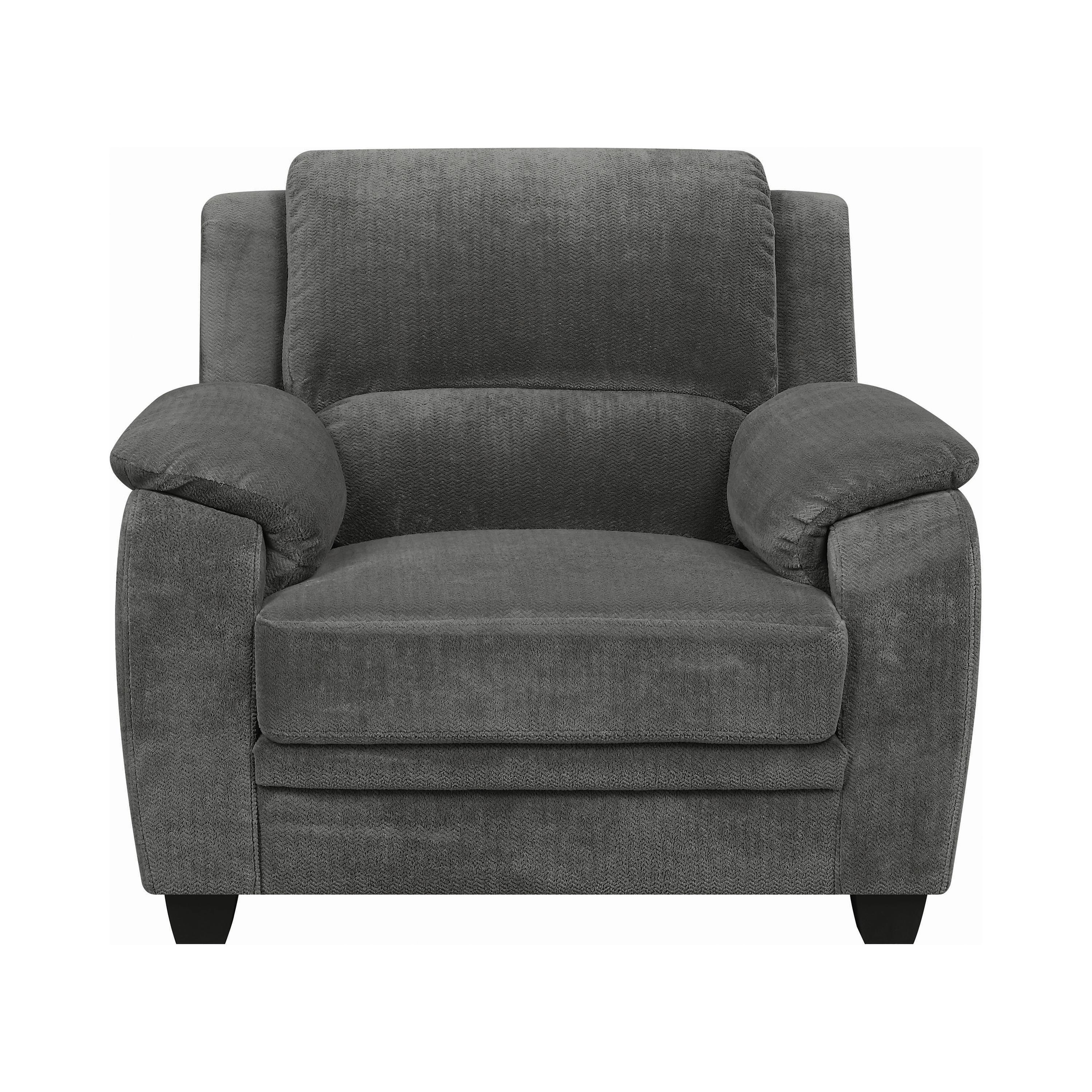 Transitional Arm Chair 506243 Northend 506243 in Charcoal 