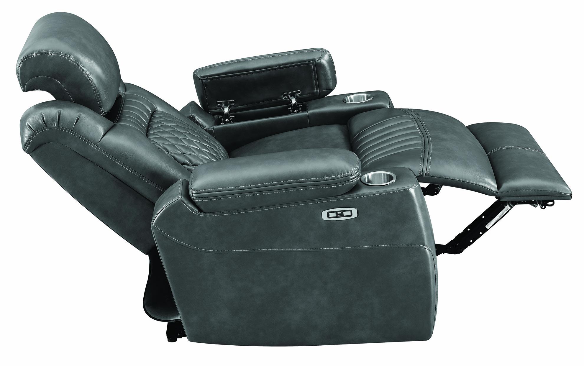 

                    
Coaster 603416PP Korbach Power recliner Charcoal Coated Microfiber Purchase 
