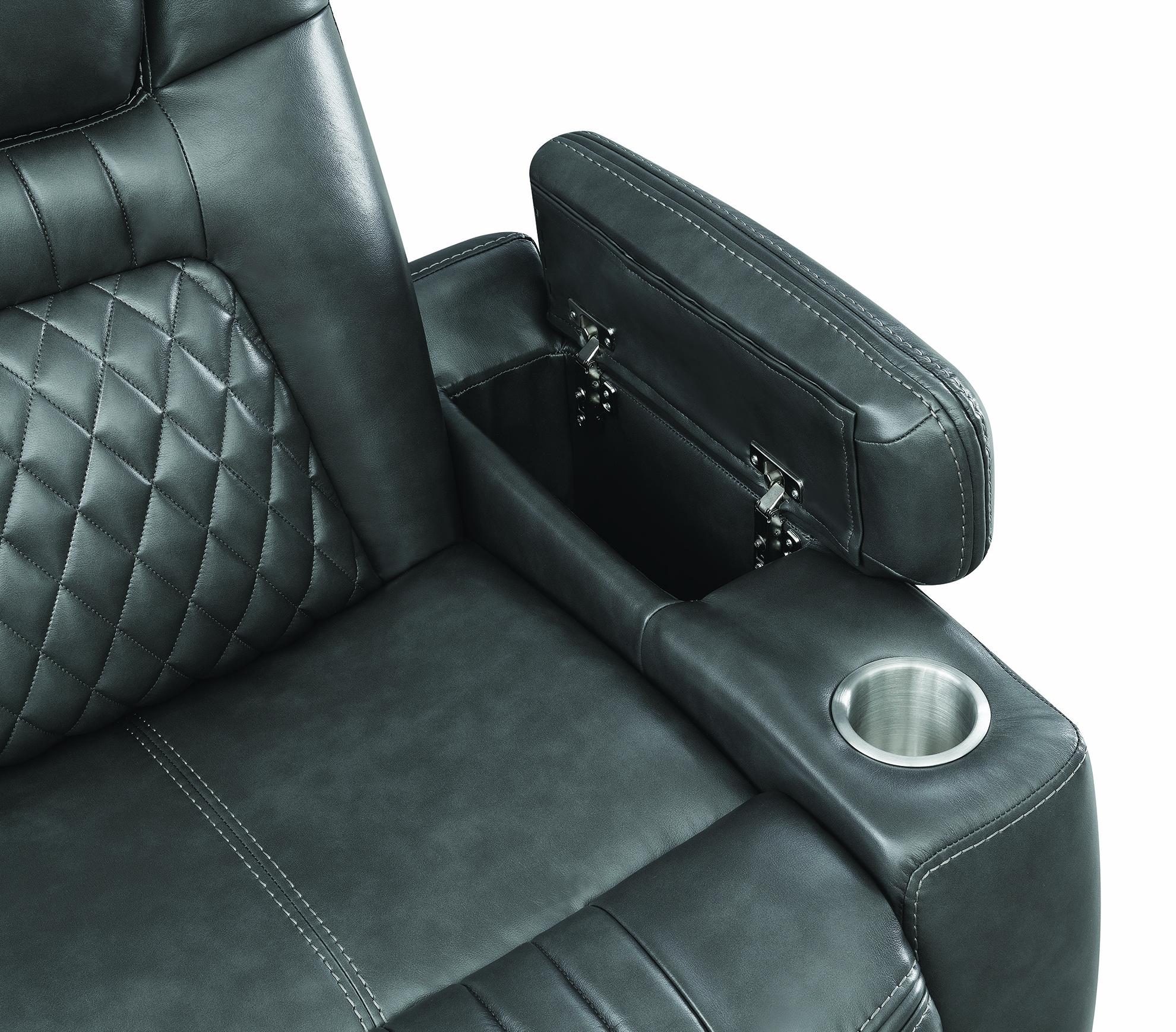 

    
603416PP Transitional Charcoal Coated Microfiber Power Recliner Coaster 603416PP Korbach
