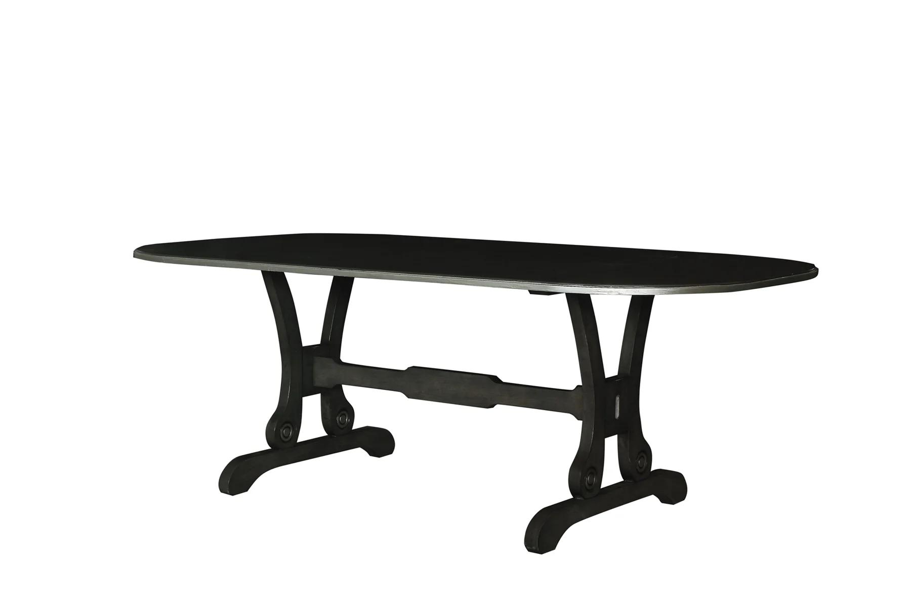 Transitional Dining Table House Beatrice 68810 in Charcoal 