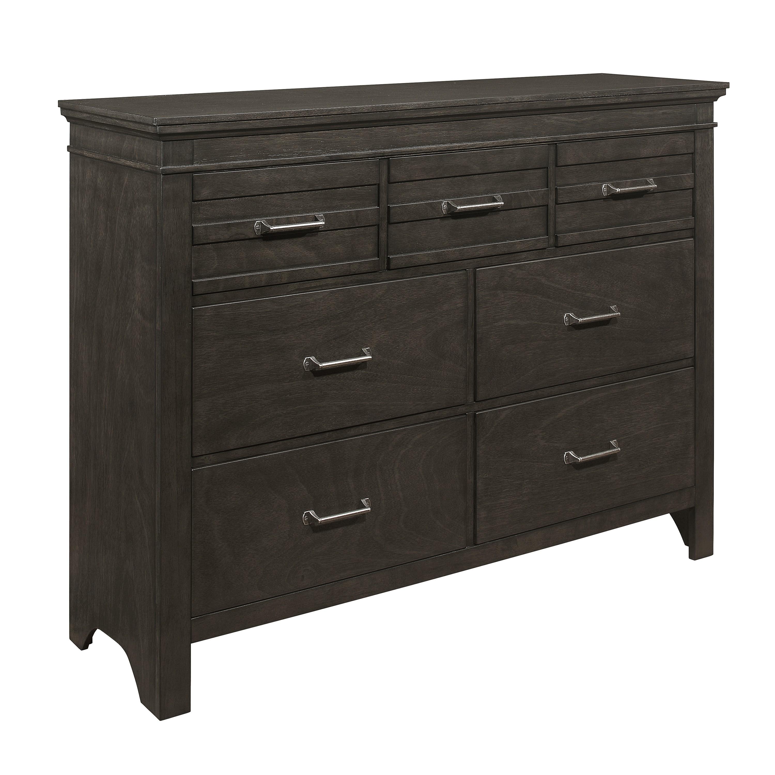 

    
Transitional Charcoal Gray Wood Dresser w/Mirror Homelegance 1675-5*6 Blaire Farm
