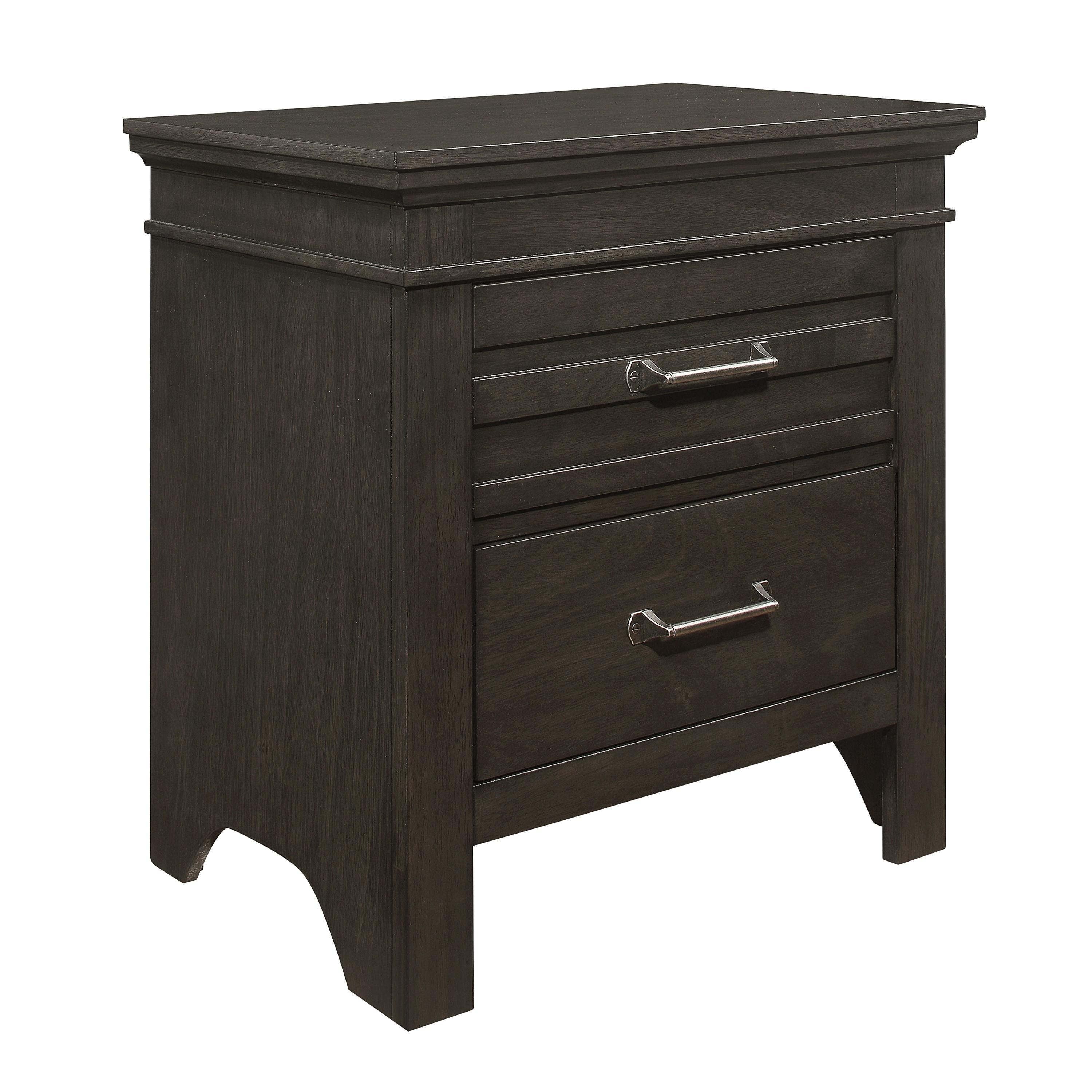 

    
Transitional Charcoal Gray Wood Nightstand Homelegance 1675-4 Blaire Farm
