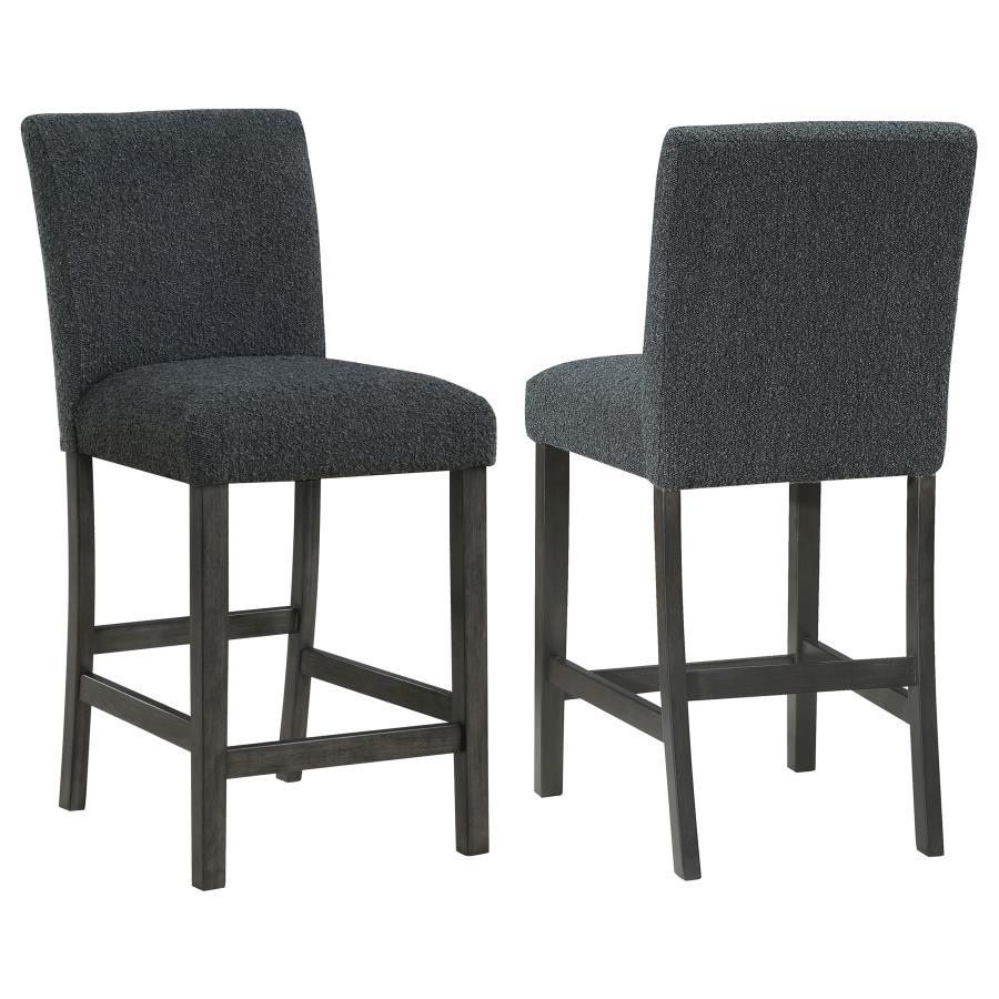

    
Transitional Charcoal Grey/Black Wood Counter Height Chair Set 2PCS Coaster Alba 123139
