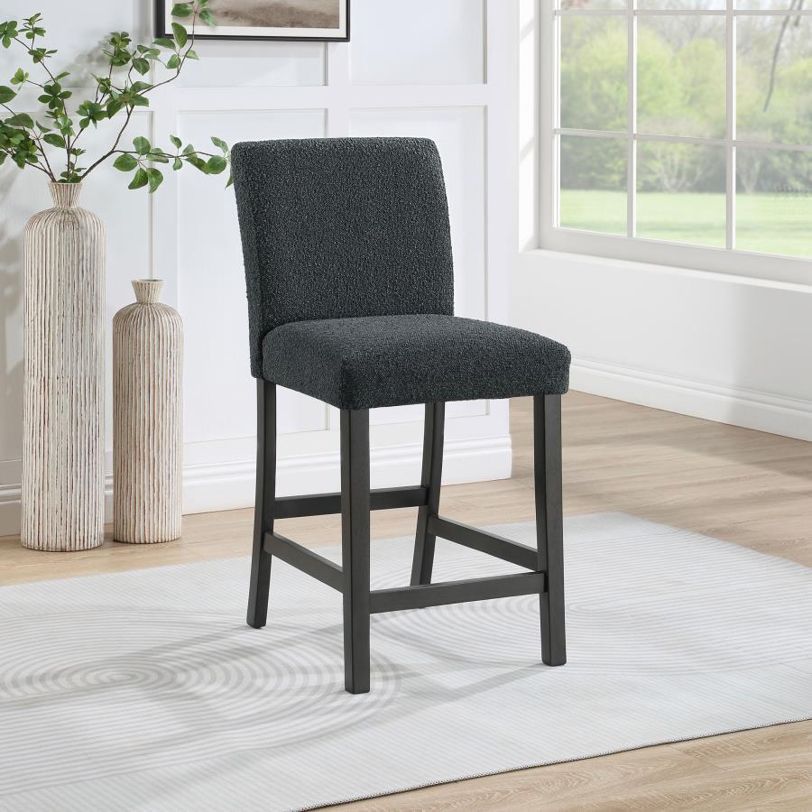 

    
Transitional Charcoal Grey/Black Wood Counter Height Chair Set 2PCS Coaster Alba 123139
