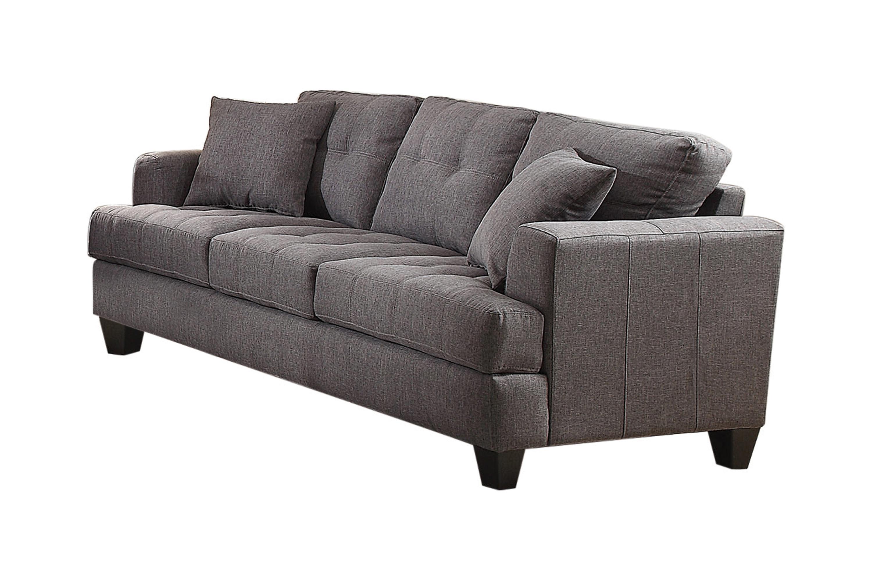 

    
Transitional Charcoal Linen-like Upholstery Living Room Set 2pcs Coaster 505175-S2 Samuel
