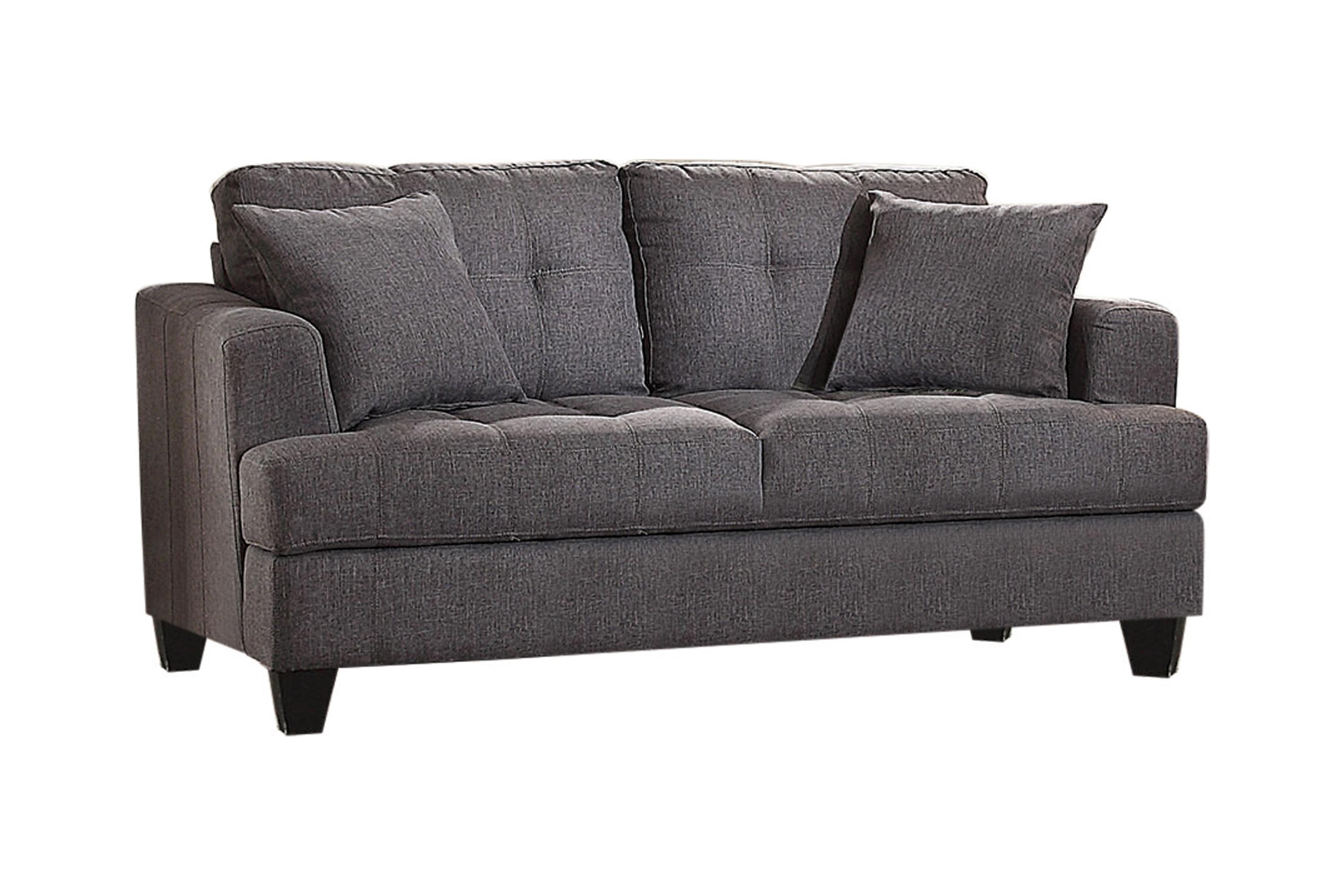 Transitional Loveseat 505176 Samuel 505176 in Charcoal 