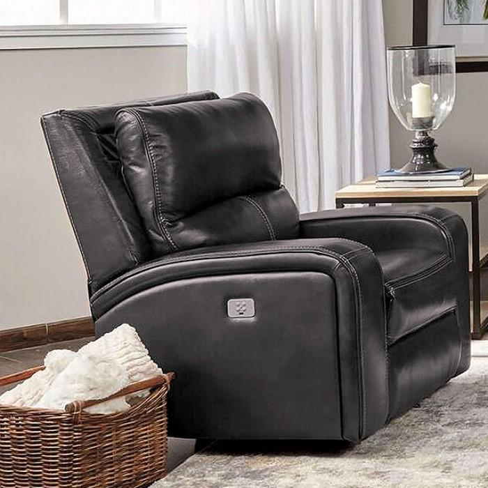 Transitional Power Reclining Chair Soterios Power Reclining Chair CM9924DG-CH-PM-C CM9924DG-CH-PM-C in Charcoal 