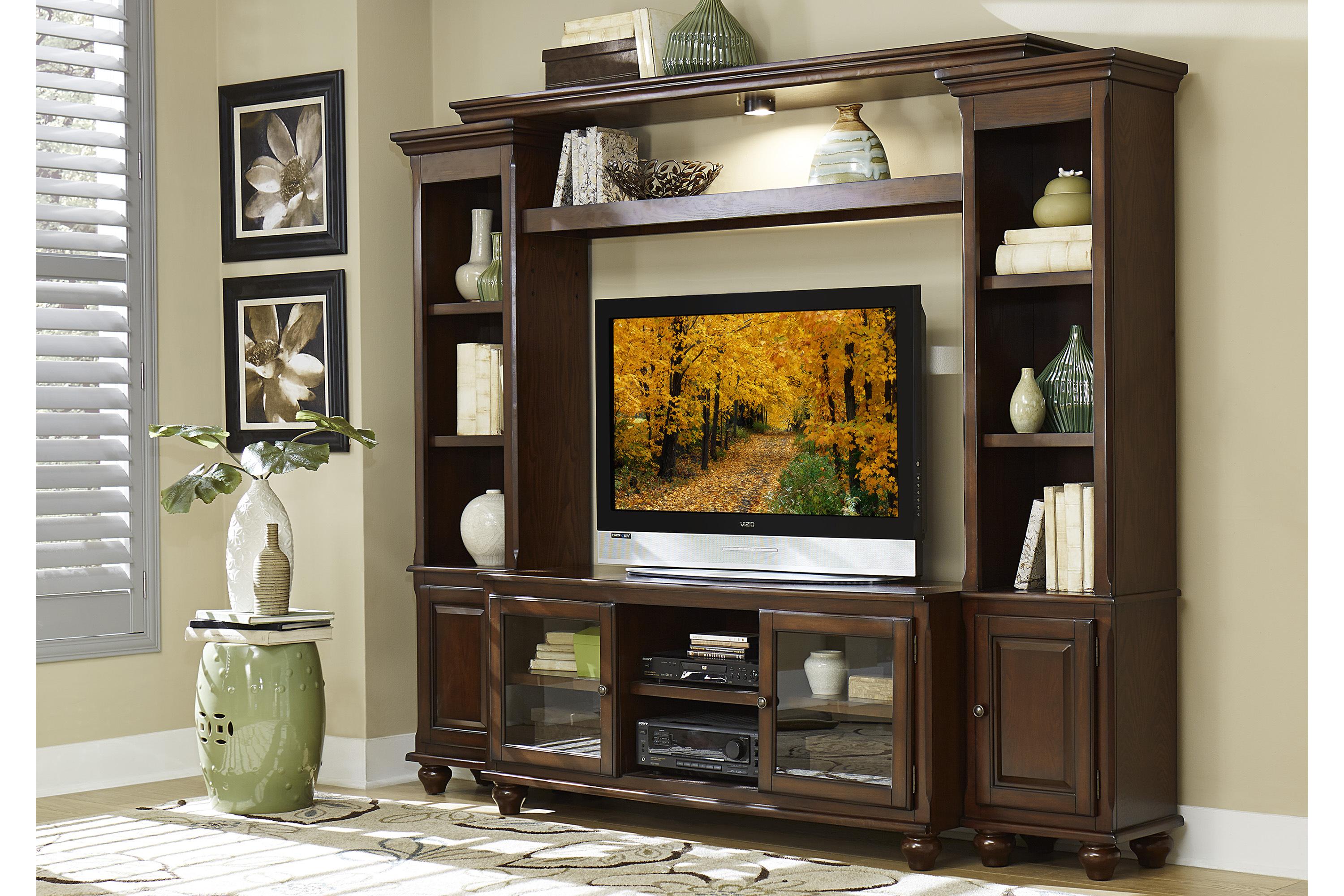 

    
Transitional Cherry Finish Wood 58" TV Stand Homelegance 8014-T Lenore
