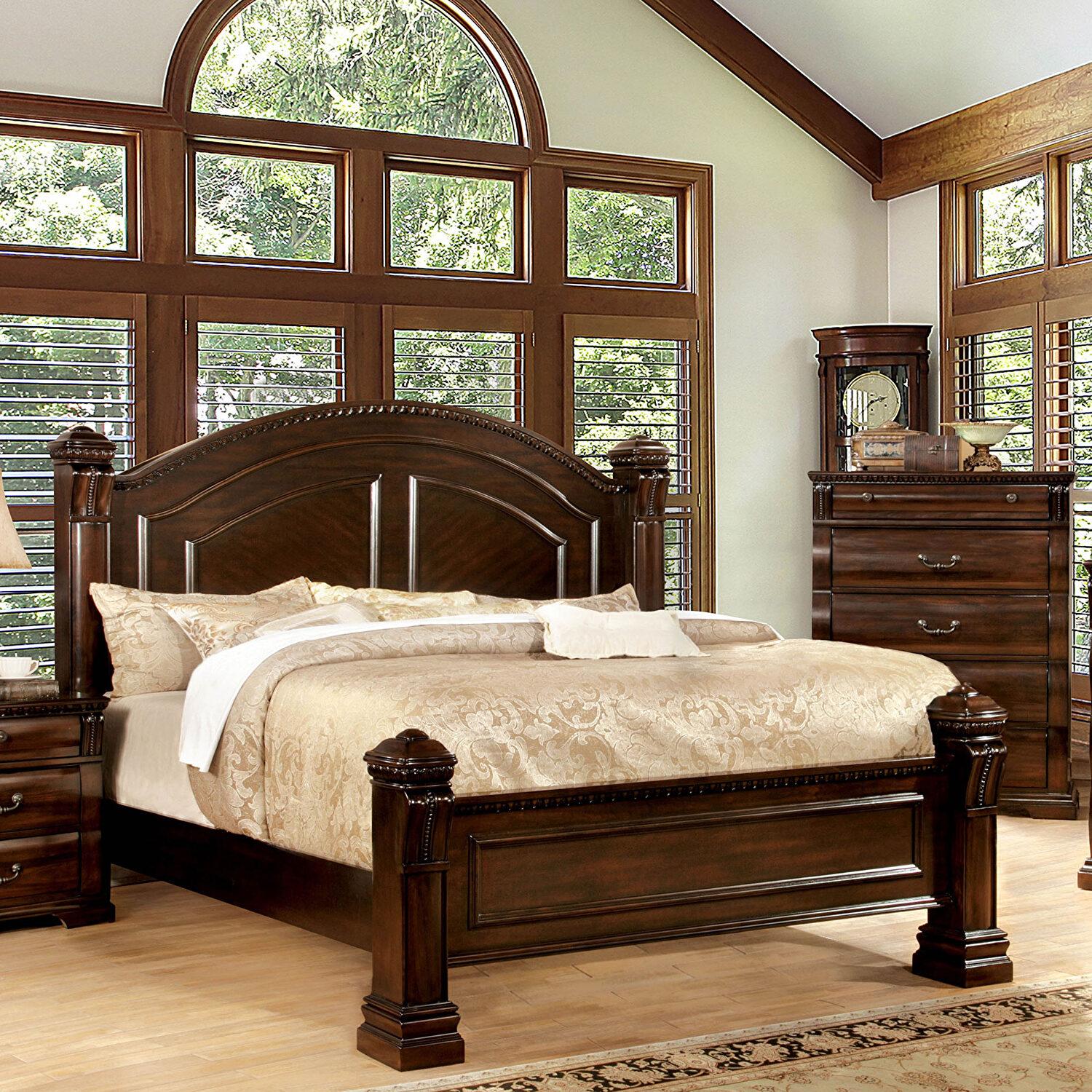 

    
Transitional Cherry Solid Wood CAL Bed Furniture of America CM7791-CK Burleigh
