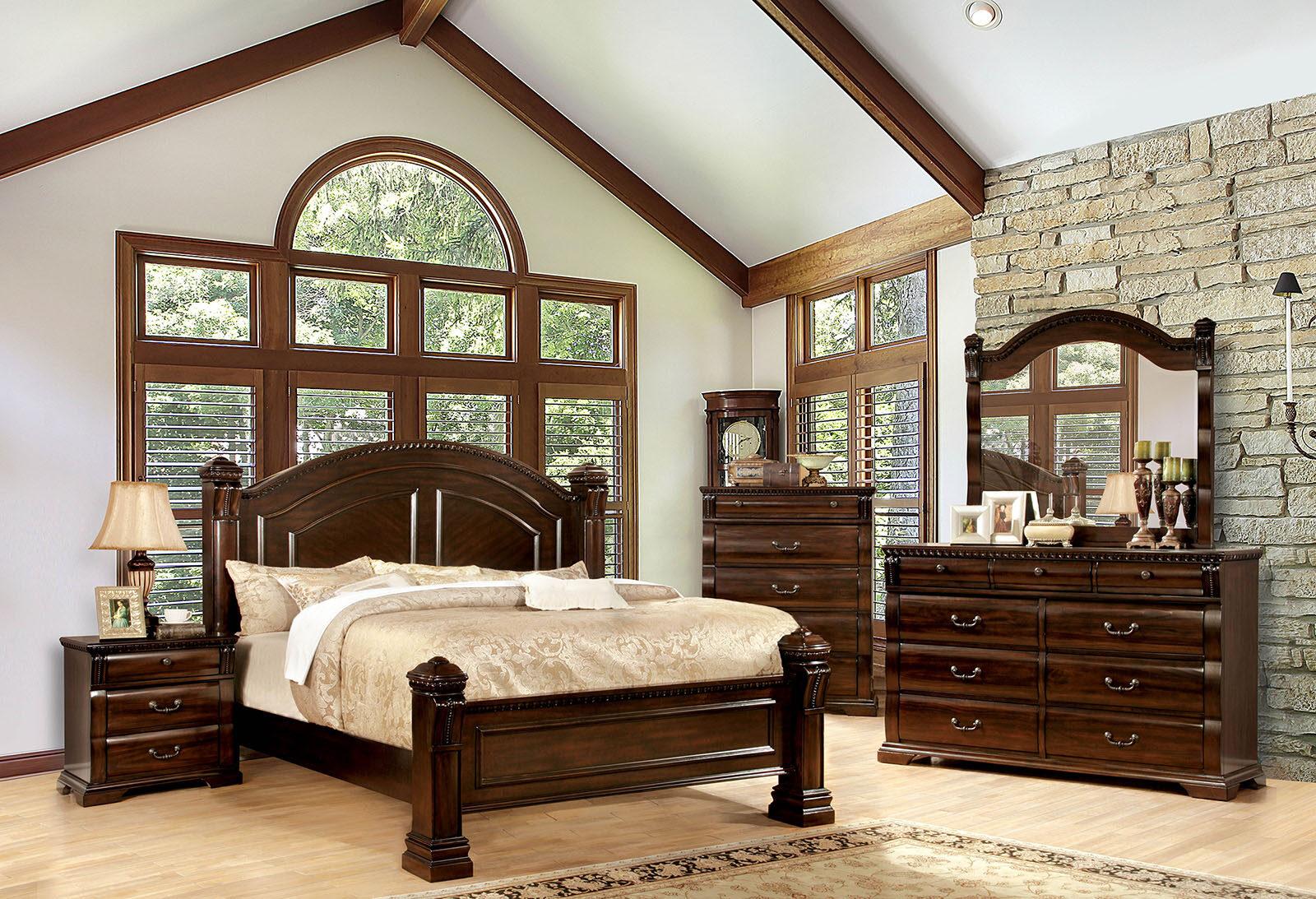 

    
Transitional Cherry Solid Wood CAL Bedroom Set 5pcs Furniture of America CM7791-CK Burleigh
