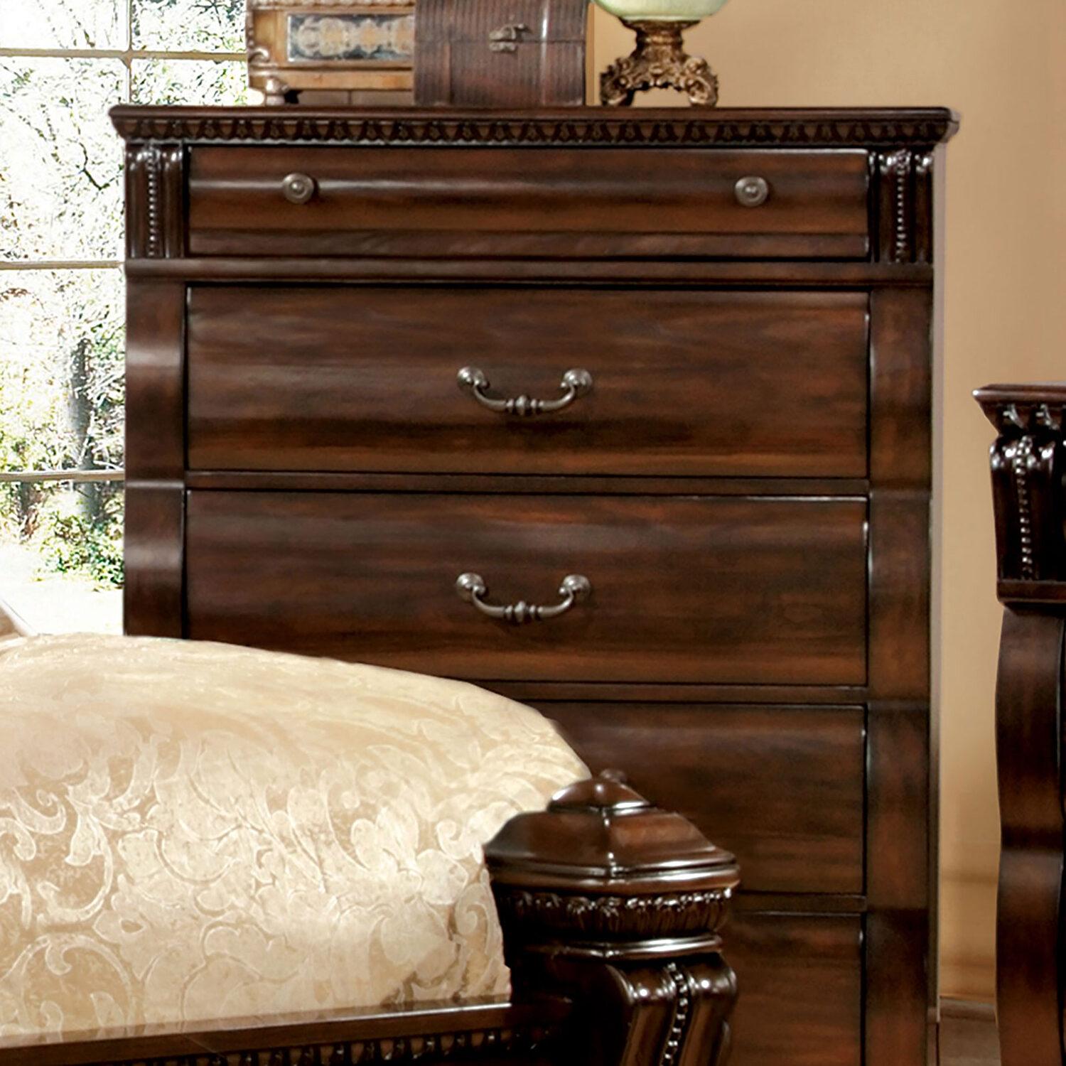 

    
Transitional Cherry Solid Wood Chest Furniture of America CM7791C Burleigh
