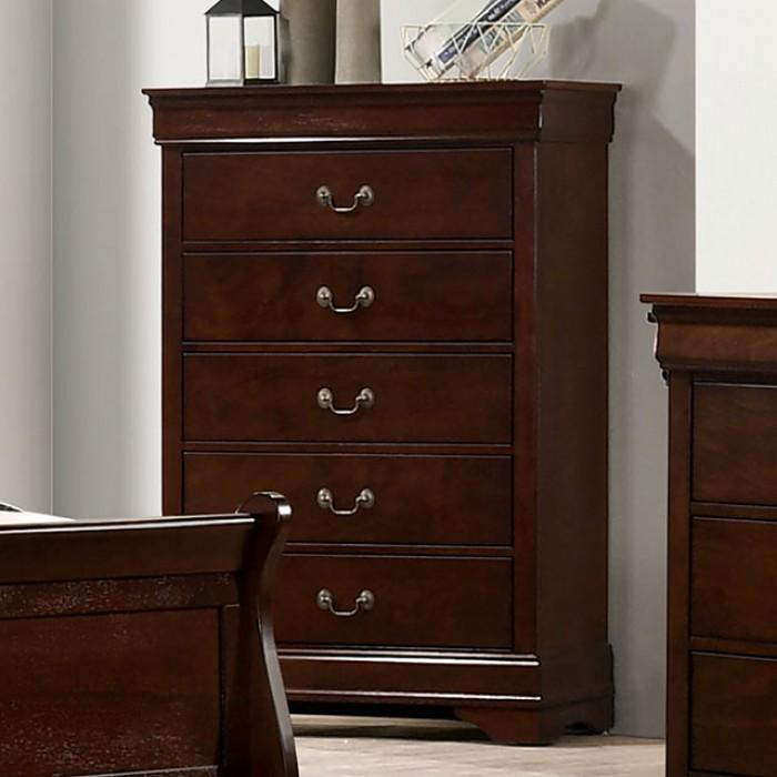 

    
Transitional Cherry Solid Wood Chest Furniture of America CM7966CH-C Louis Philippe
