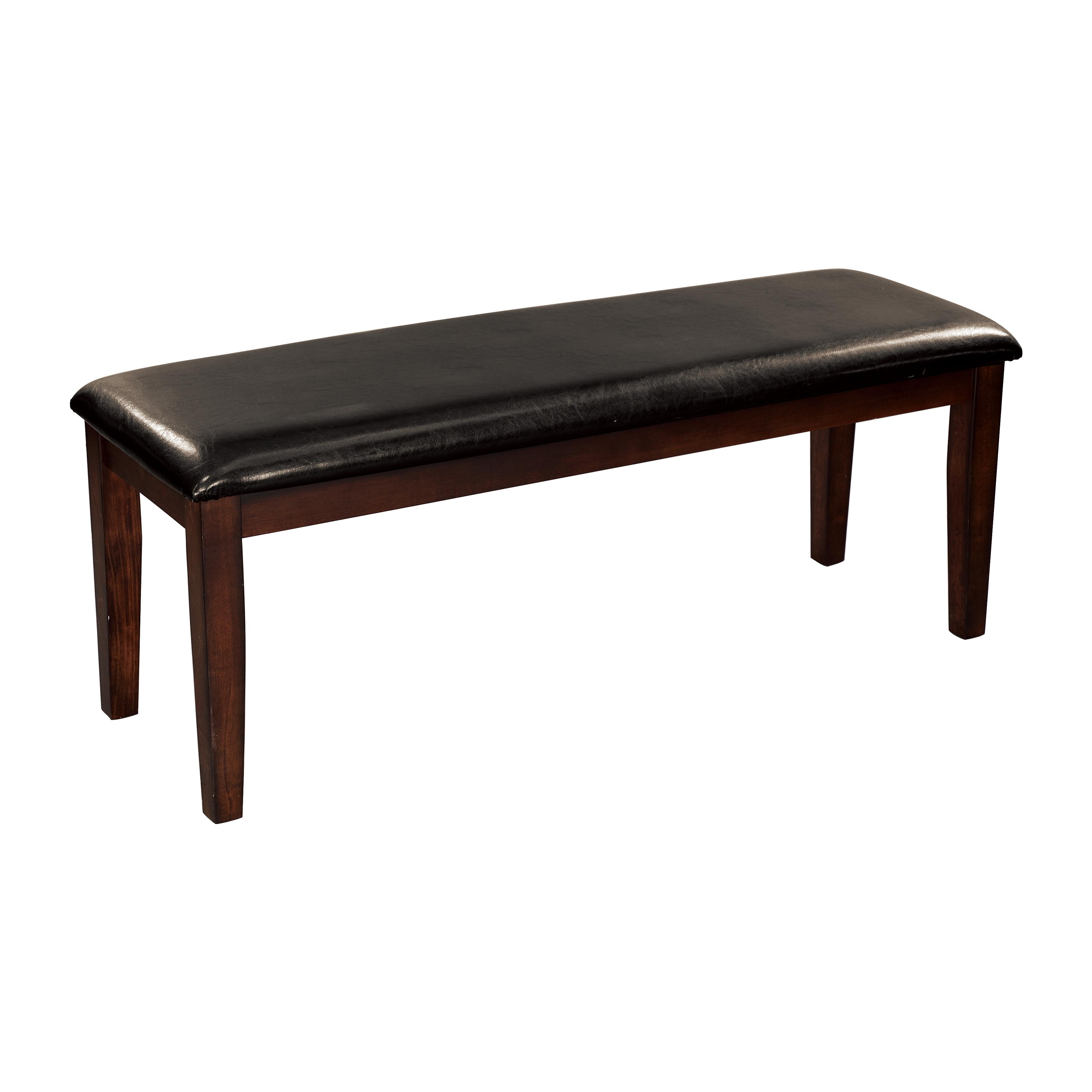Transitional Dining Bench 5547-13 Mantello 5547-13 in Cherry Faux Leather