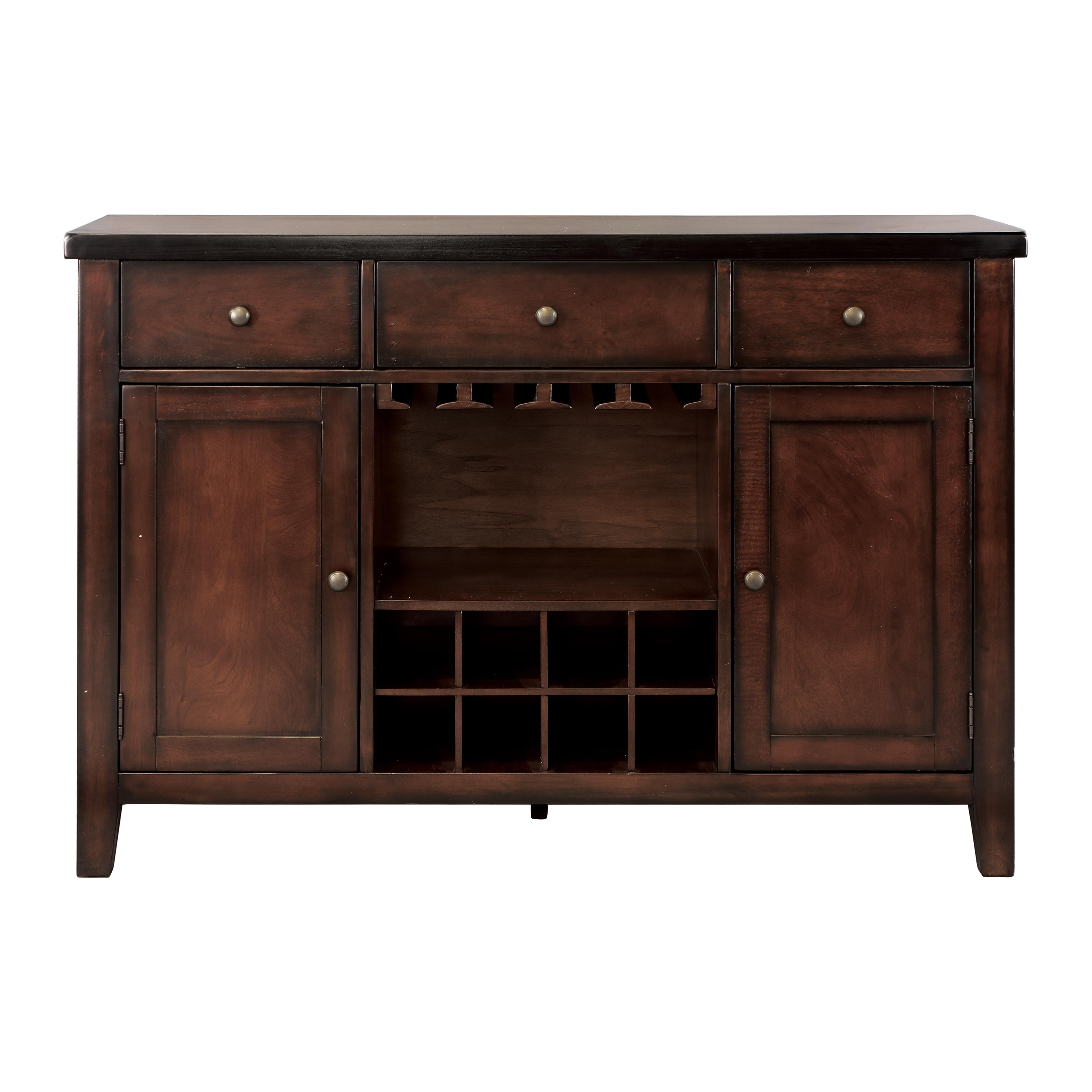 Transitional Server Mantello Collection Server 5547-40-S 5547-40-S in Cherry 
