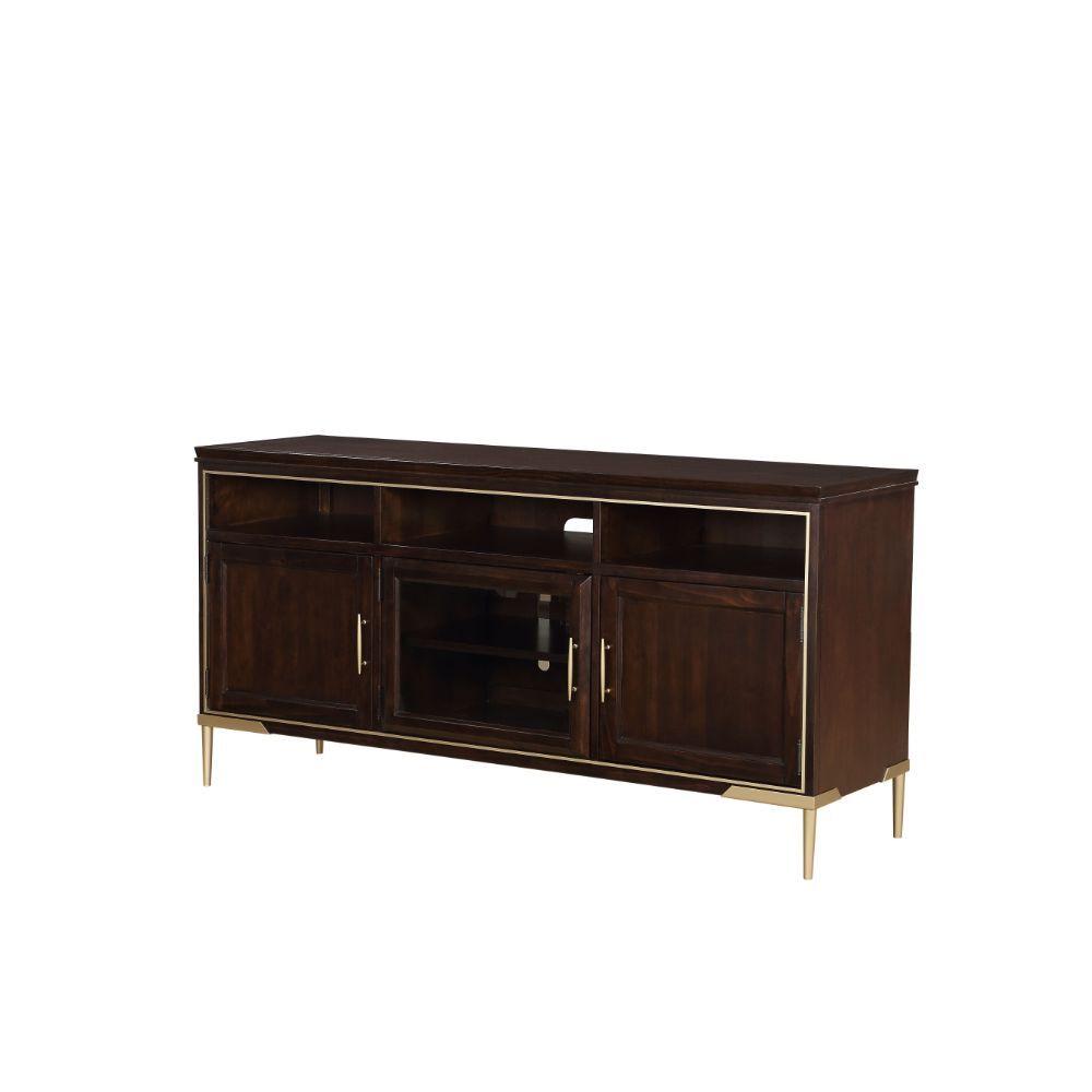 Transitional TV Stand Eschenbach TV Stand 91962-TS 91962-TS in Cherry, Gold 