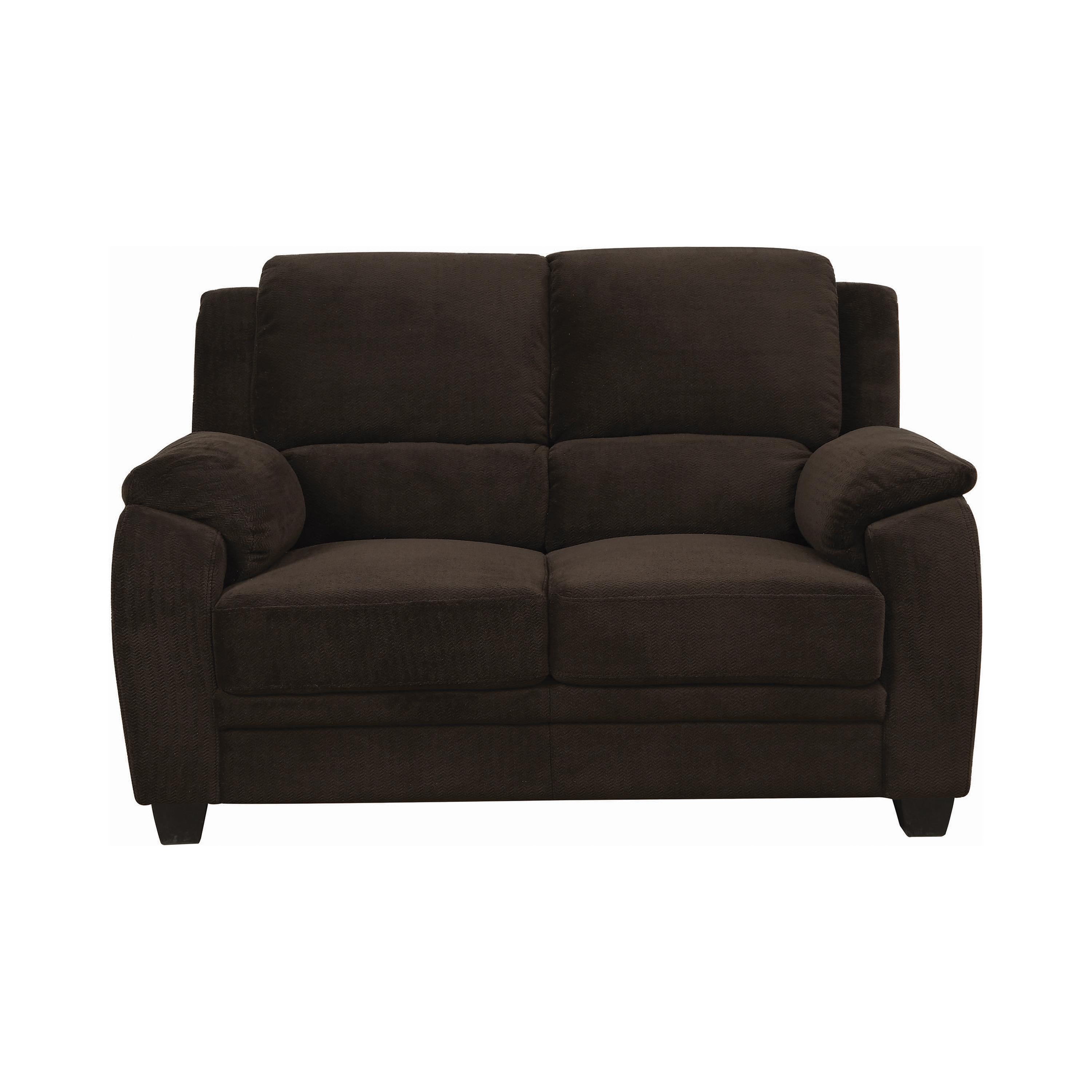 Transitional Loveseat 506245 Northend 506245 in Chocolate 