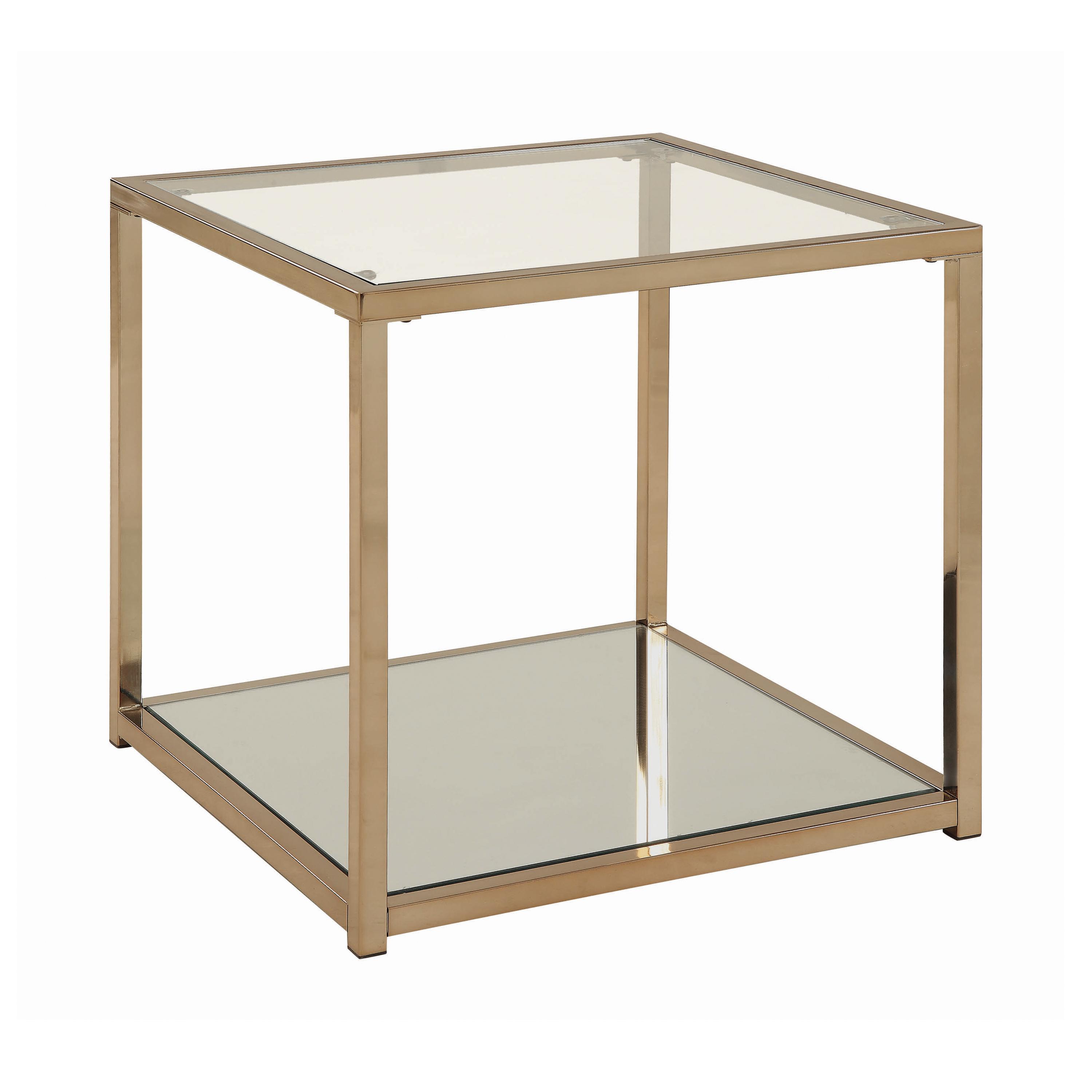Transitional End Table 705237 705237 in Chrome 