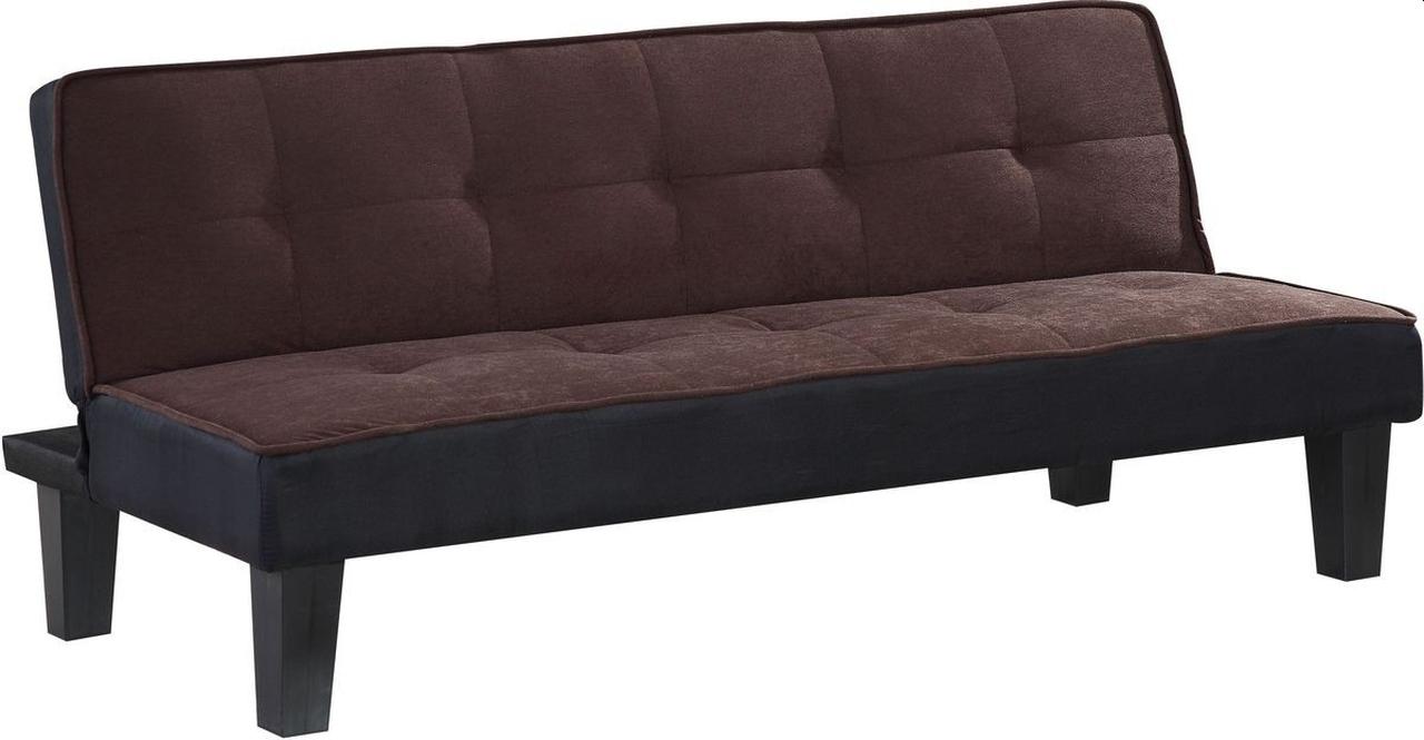 Transitional Futon sofa Hamar 57028 in Chocolate Fabric