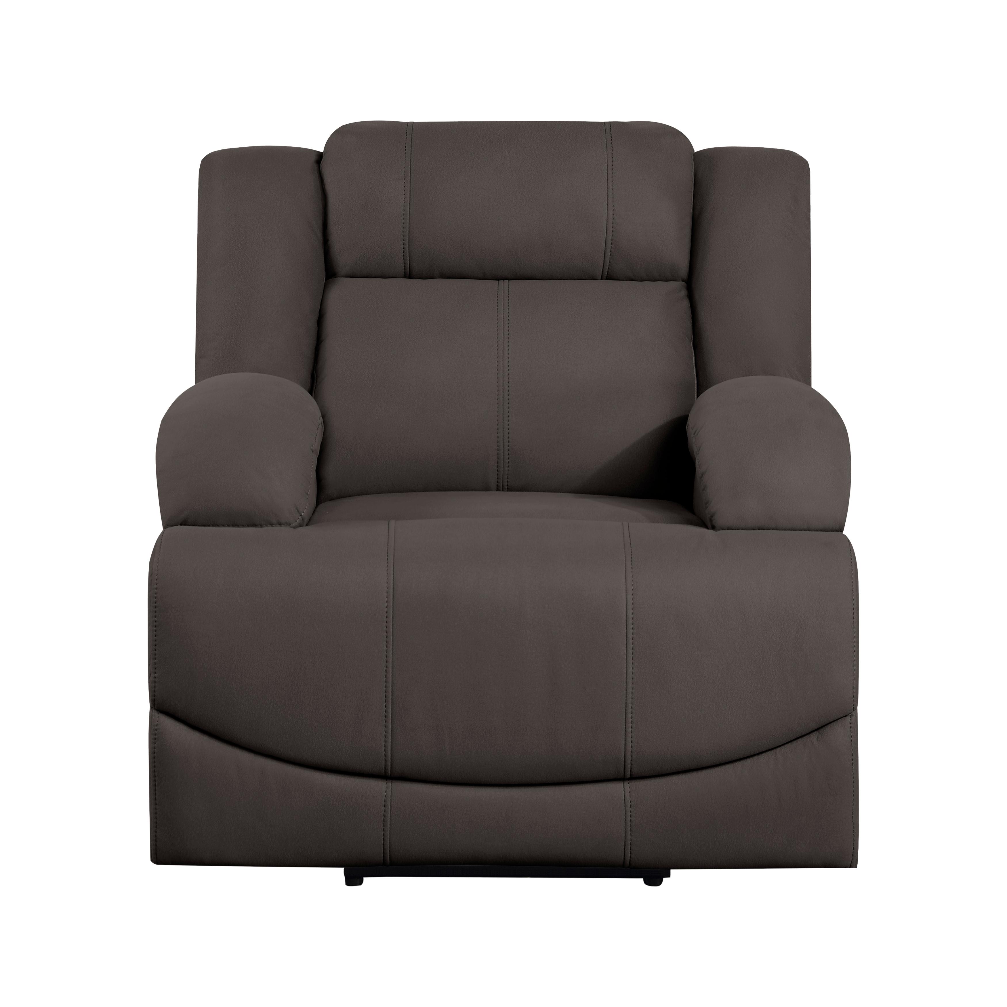 Transitional Power Reclining Chair 9207CHC-1PW Camryn 9207CHC-1PW in Chocolate Microfiber