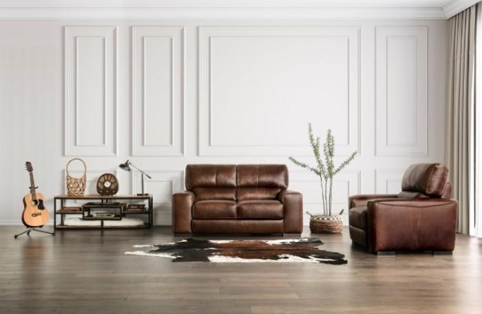 Transitional Living Room Set Marsicano Living Room Set 2PCS FM90005-SF-2PCS FM90005-SF-2PCS in Cognac Leather