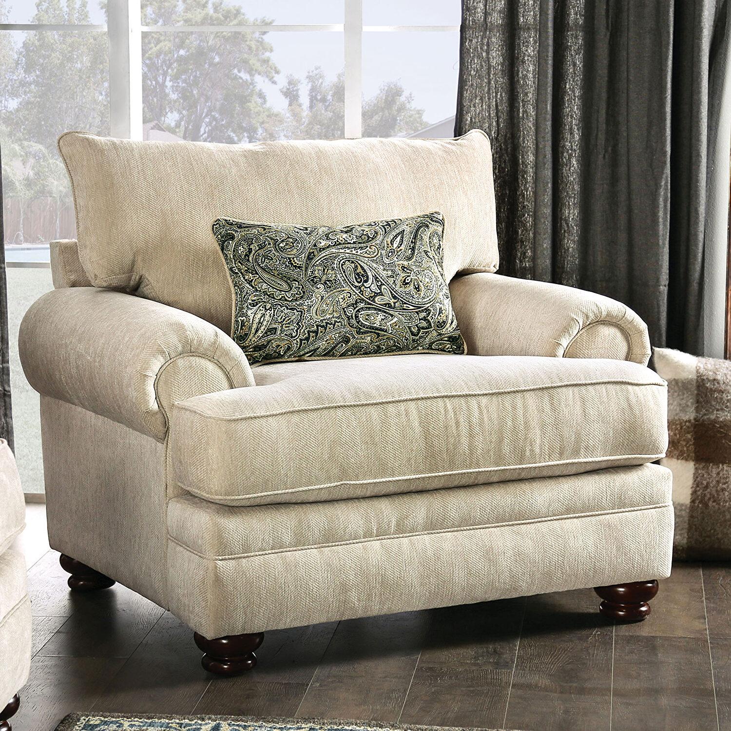 

                    
Furniture of America SM5158-SF-3PC Hatfield Sofa Loveseat and Chair Set Cream Chenille Purchase 
