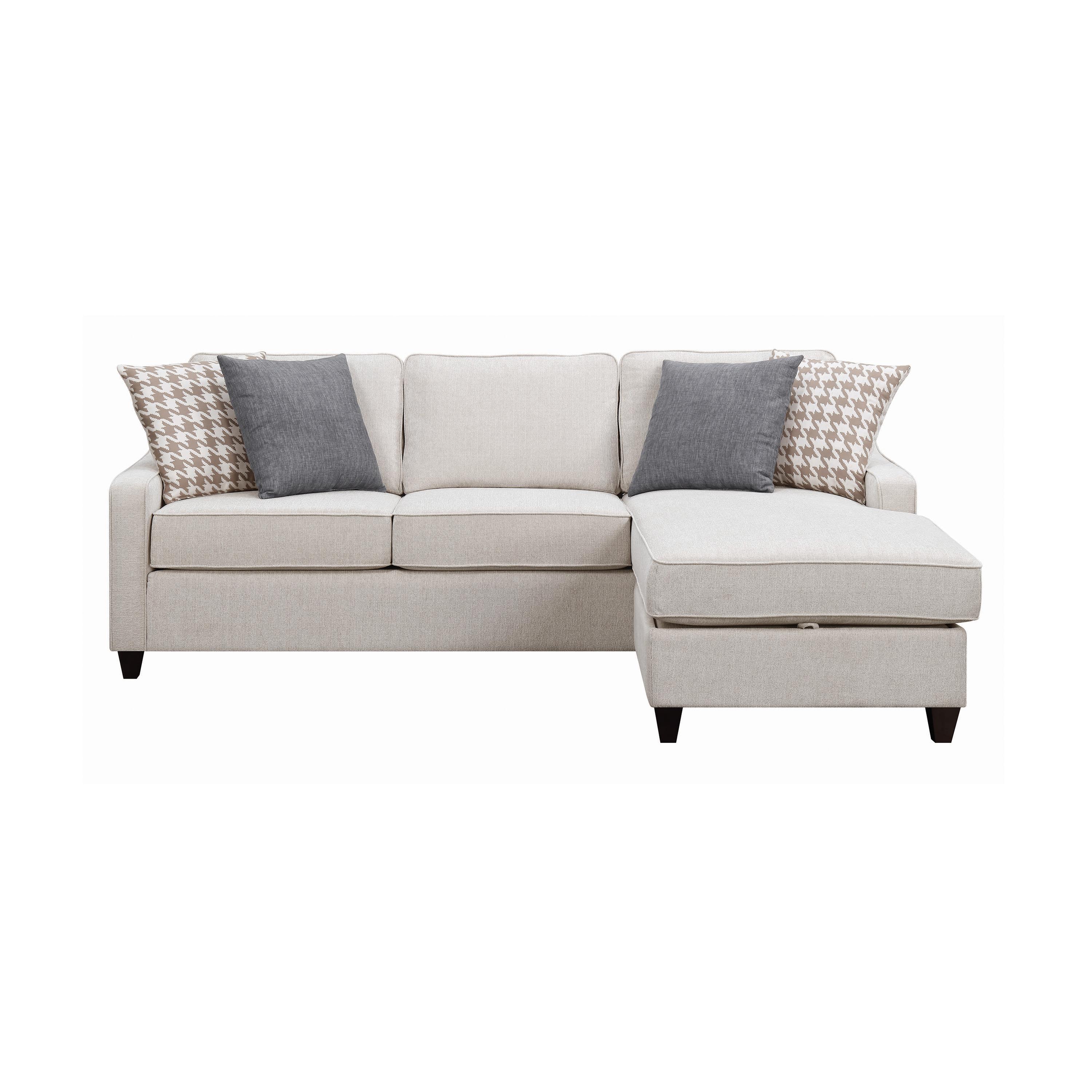 Transitional Sectional 501840 McLoughlin 501840 in Cream 