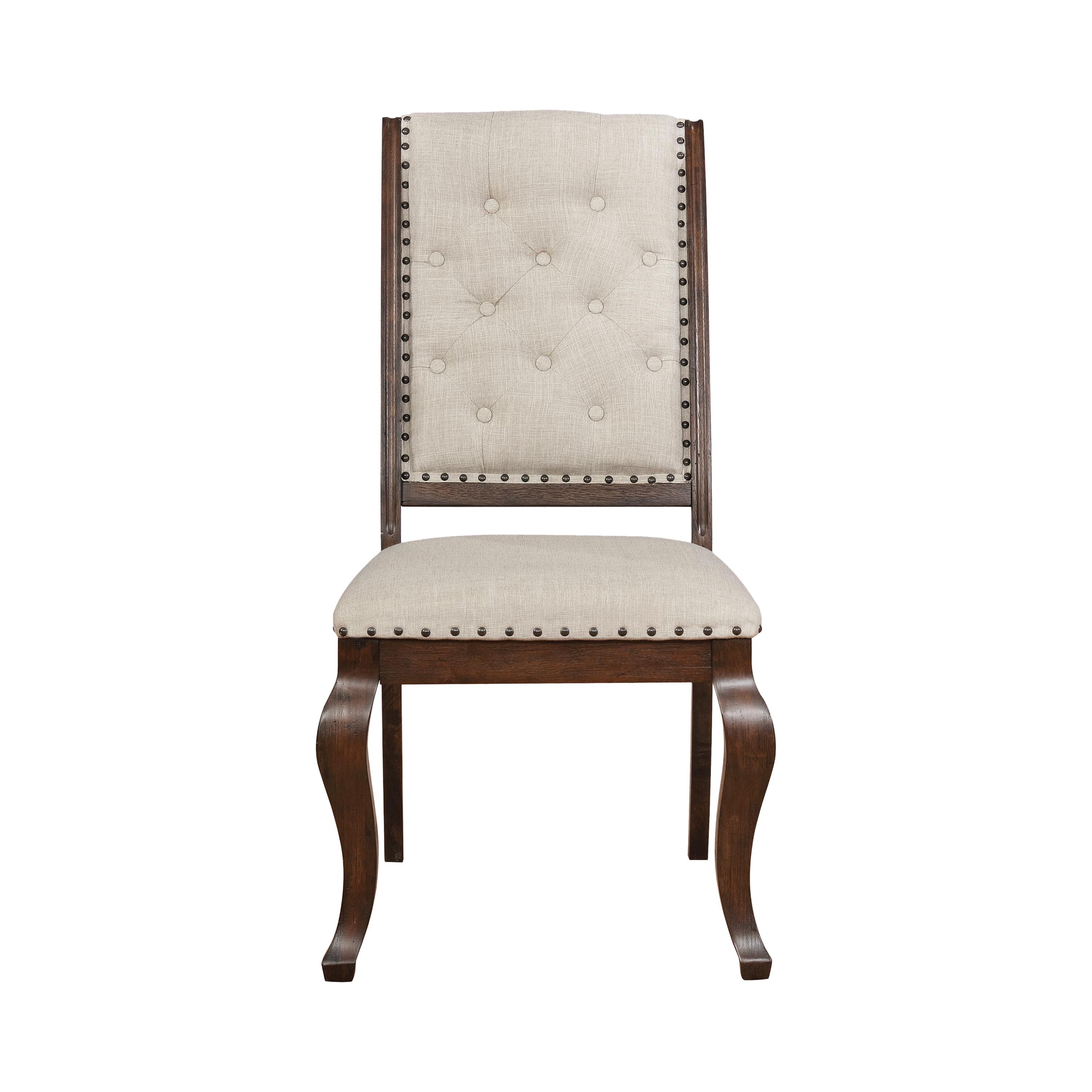 

    
Transitional Cream Fabric & Antique Java Asian Hardwood Side Chair Set 2pcs Coaster 110312 Brockway
