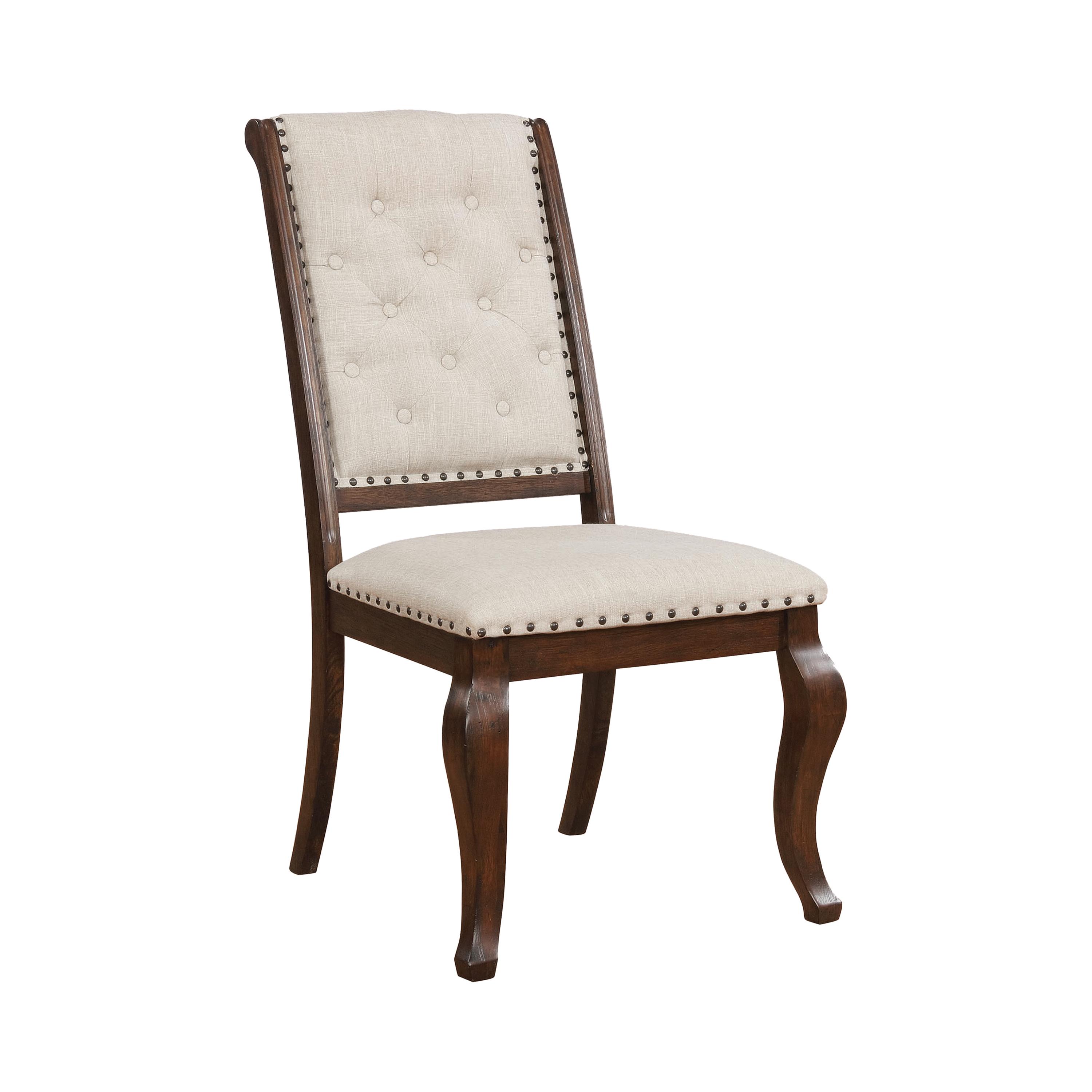 

    
Transitional Cream Fabric & Antique Java Asian Hardwood Side Chair Set 2pcs Coaster 110312 Brockway
