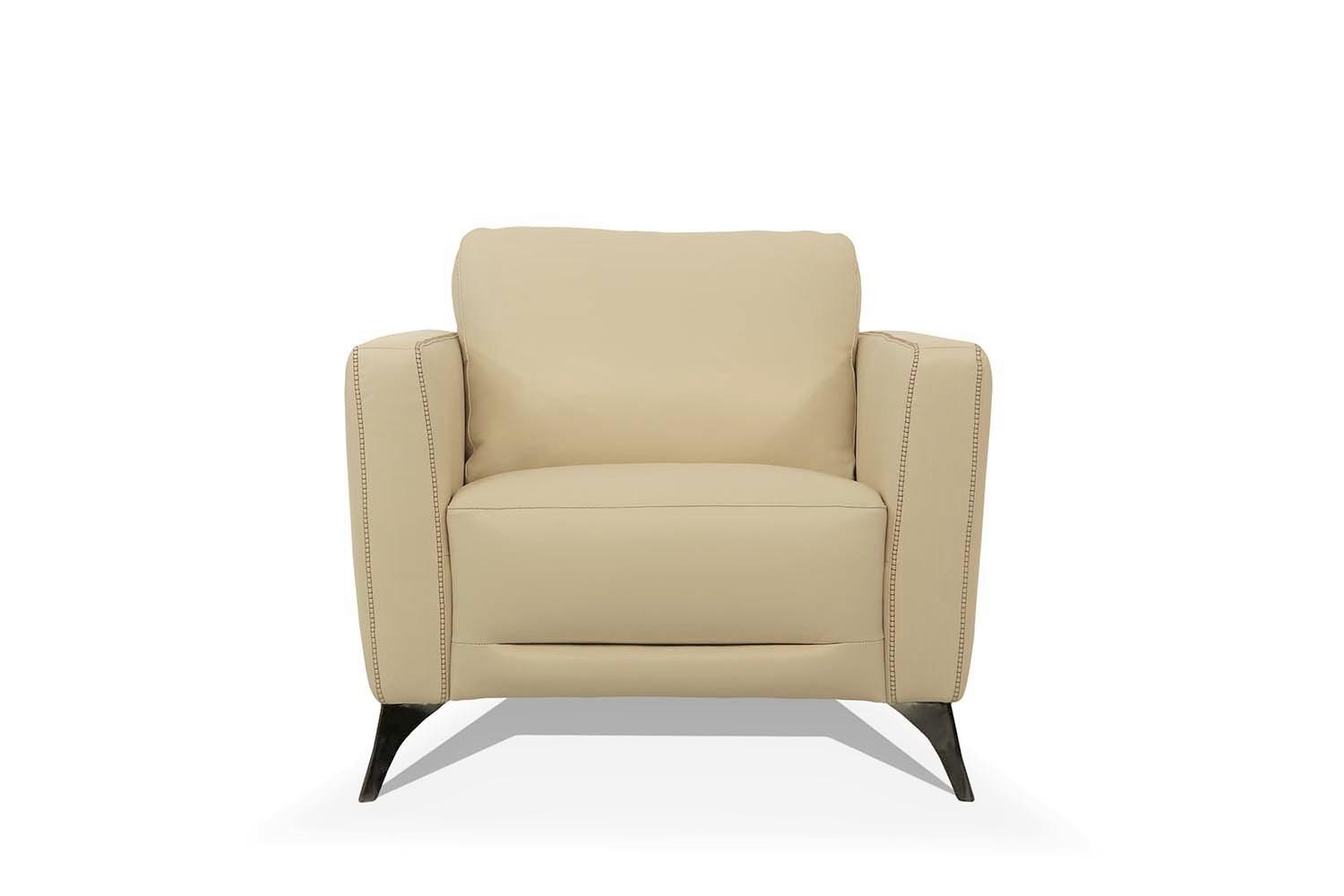 

    
55005-3pcs Transitional Cream Leather Sofa + Loveseat + Chair by Acme Malaga 55005-3pcs
