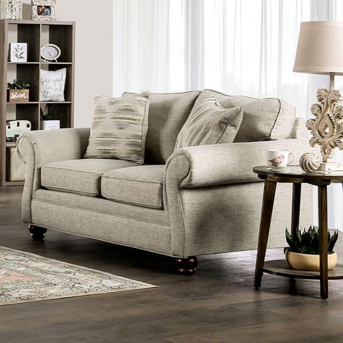 

    
Transitional Cream Solid Wood Loveseat Furniture of America Amaya SM5411-LV-L
