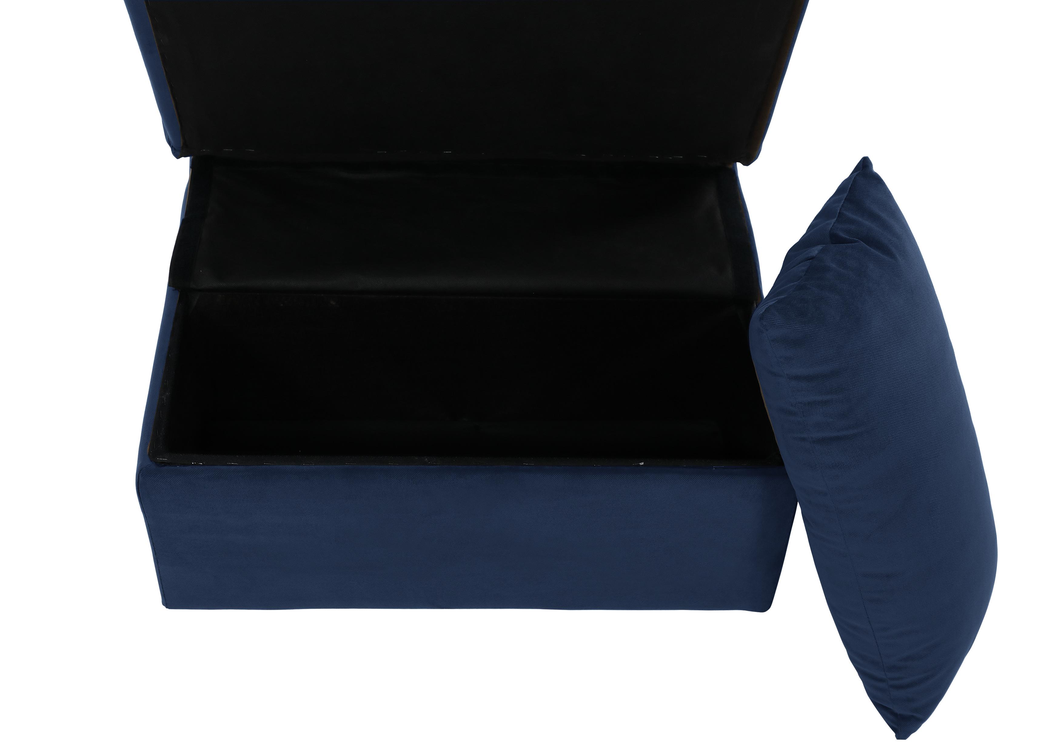 

    
Transitional Dark Blue Velvet Storage Bench Homelegance 4615-F1 Garrell
