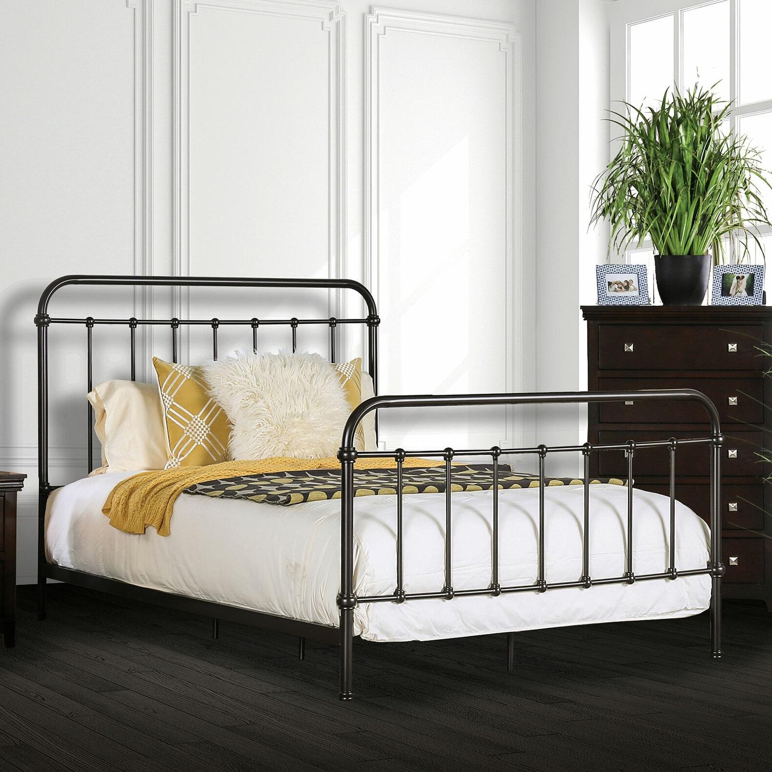 

    
Transitional Dark Bronze Metal Full Bed Furniture of America CM7701GM-F Iria
